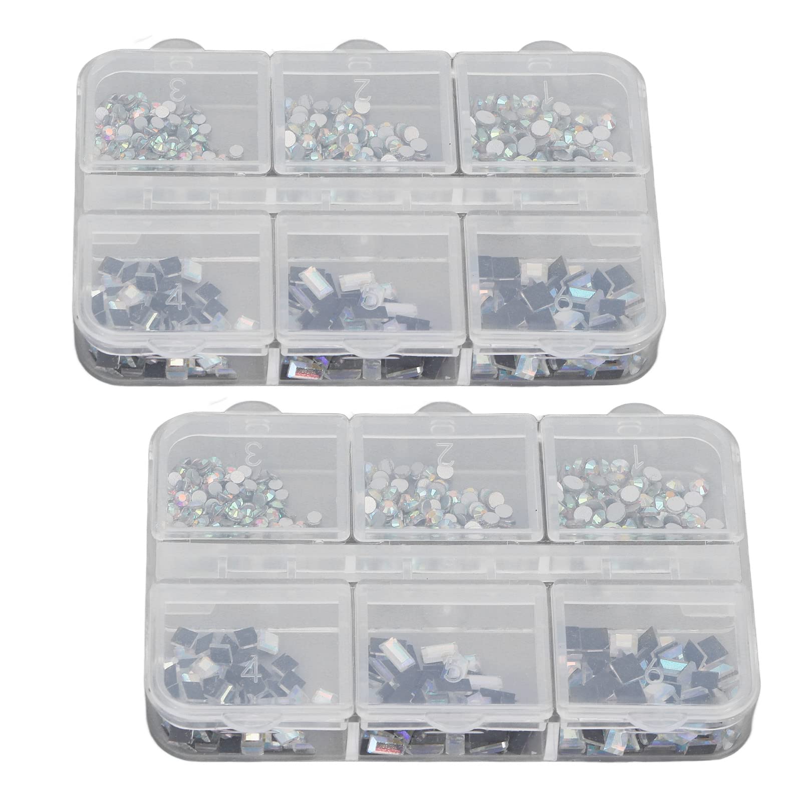 Premium Nail Art Decorations & Rhinestones Storage Box - Round Organizer for Nail Artists | Perfect for Salon, Home DIY Manicure & Nail Art Business Display