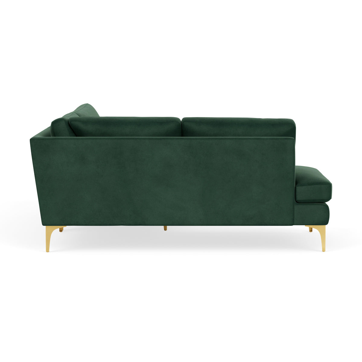 Astha Velvet Left Corner Sofa - Modern L-Shaped Sectional Couch for Small Spaces, Living Room & Apartment Decor - Soft Velvet Fabric, Comfortable Seating for Family & Guests