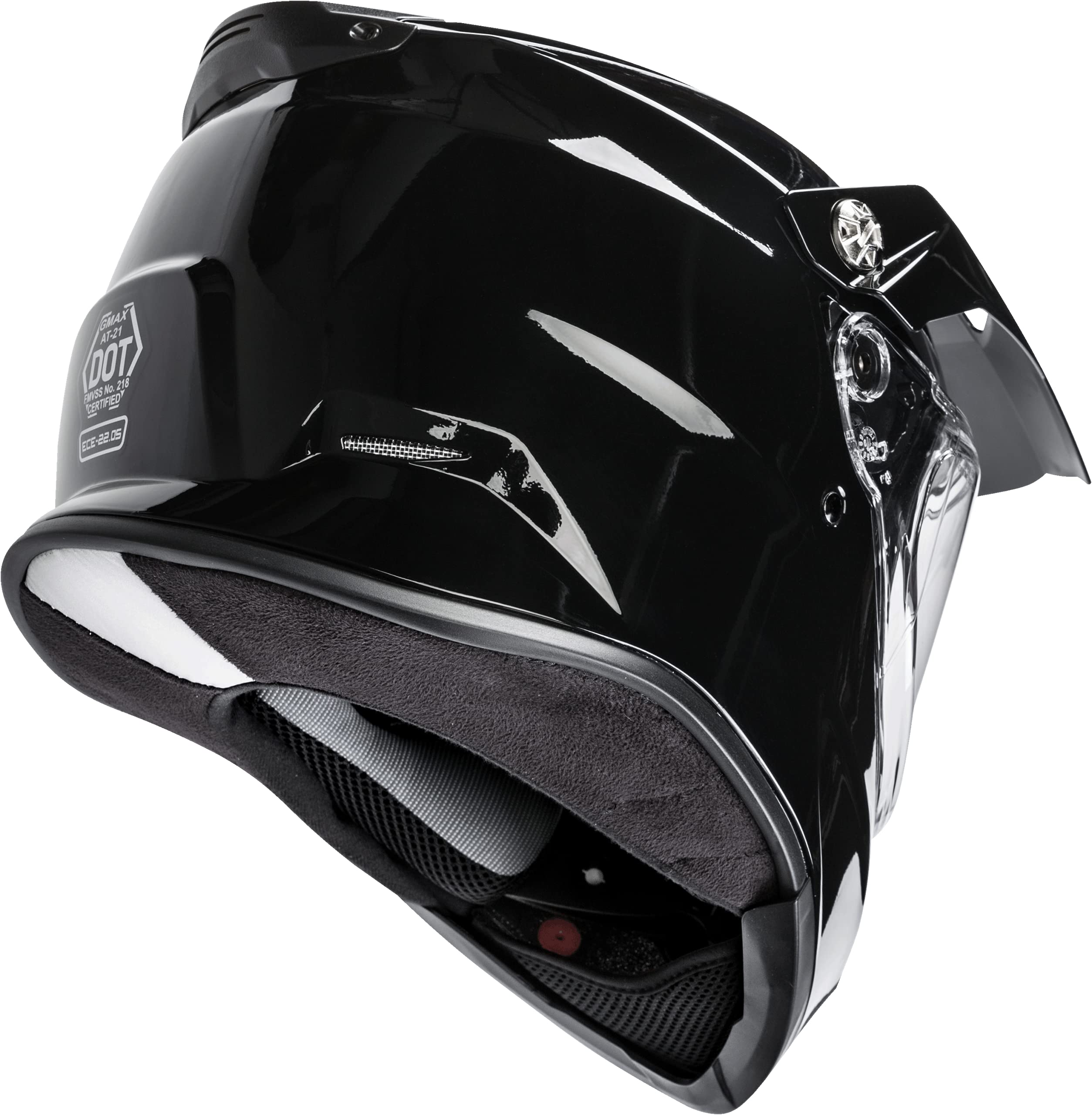 GMAX AT-21 Adventure Street Motorcycle Helmet for Adults - DOT Certified Full Face Helmet with Sun Visor & Ventilation for Urban Commuting & Long Distance Riding