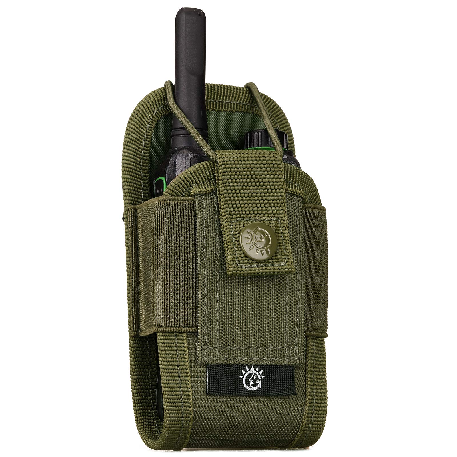 Tactical Radio Pouch MOLLE Compatible - Military Grade Walkie Talkie Holder Case with Durable Tool Bag for Outdoor Adventures, Hunting, and Emergency Communication