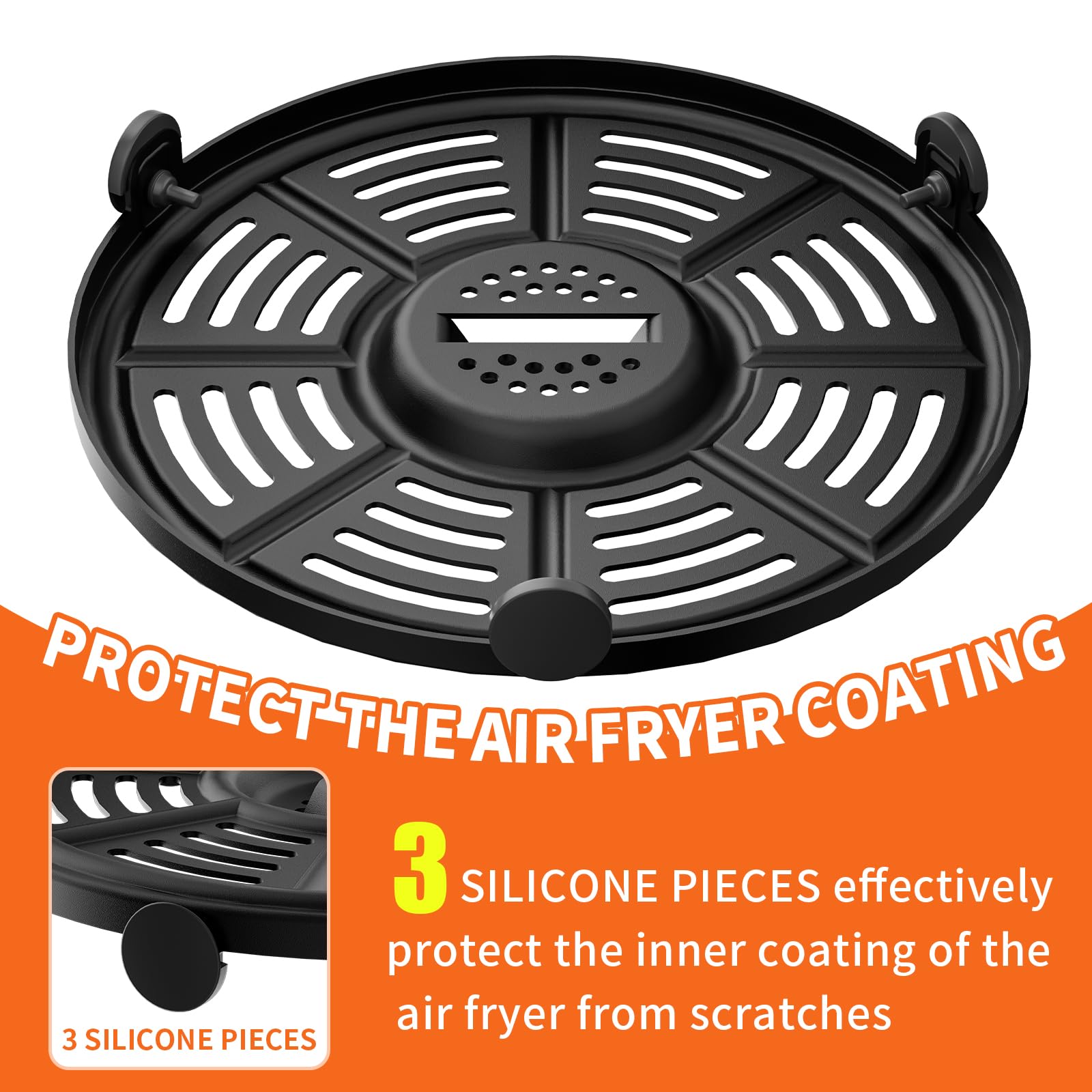 Ninja AF150 AF161 Air Fryer Replacement Basket & Tray - Non-Stick Dishwasher-Safe Accessories with Cover | Perfect for Healthy Frying, Roasting & Reheating Food at Home