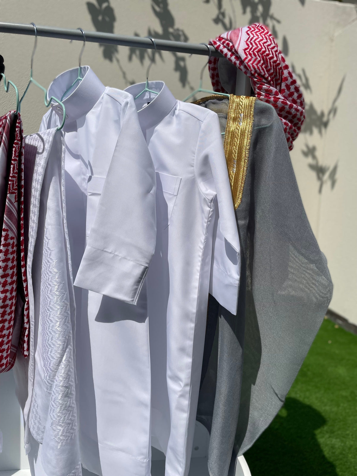 Premium Baby Boy Thobe Gift Set - Grey Bisht for 0-12 Months | 8-Piece Outfit for Newborns & Infants | Perfect for Eid, Ramadan, and Special Occasions