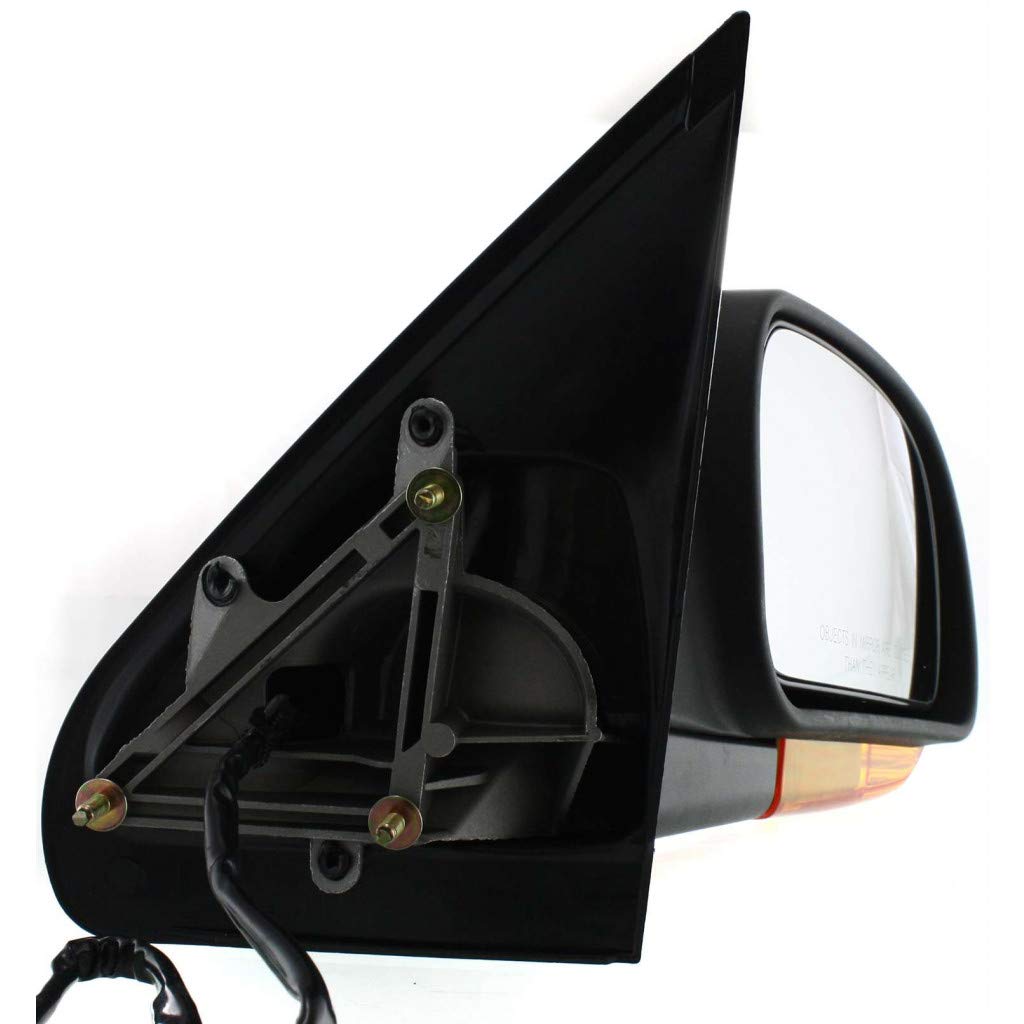 2003-2008 Isuzu Ascender Passenger Side Power Heated Folding Textured Black Door Mirror with Signal Light - Replacement for 15789792 & GM1321316 - Perfect for Winter Driving and Enhanced Safety