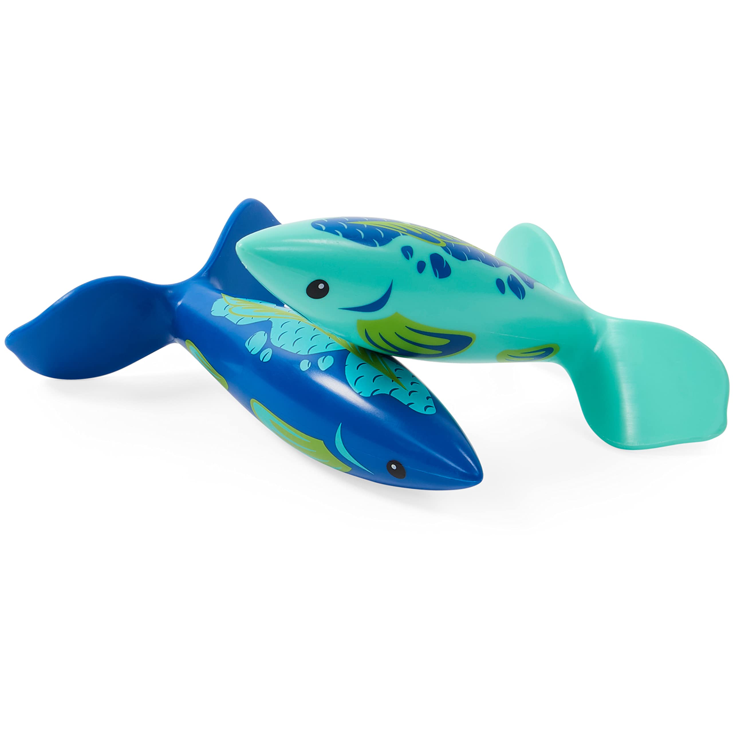 SwimWays Swirl Divers Kids Fish-Shaped Pool Diving Toys (2 Pack) - Fun Bath & Pool Party Supplies for Children Ages 5+ | Perfect for Summer Swimming, Backyard Pool Games & Birthday Party Favors
