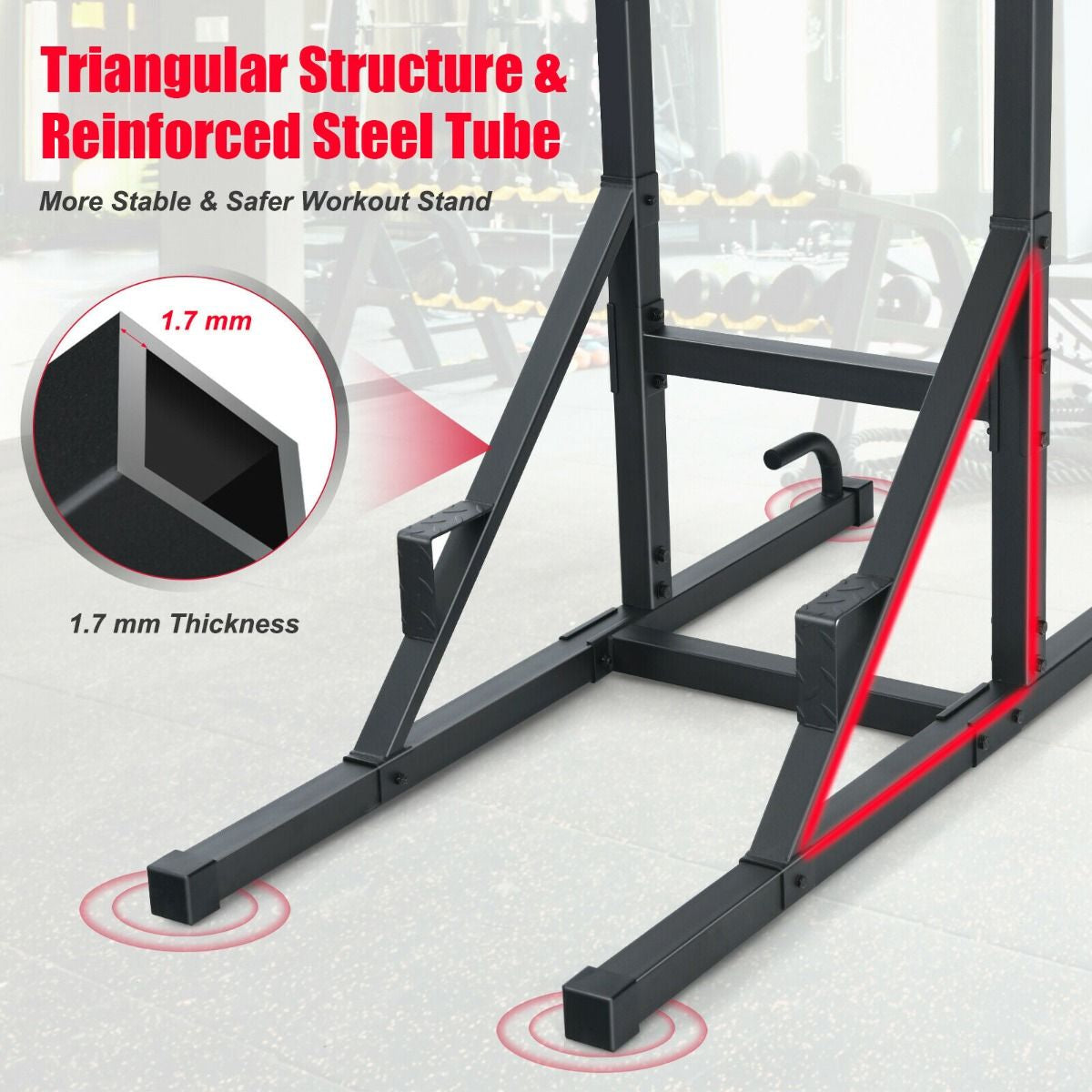 Multi-Function Power Tower Dip Station for Full Body Workout - Home Gym Equipment for Strength Training & Pull Ups