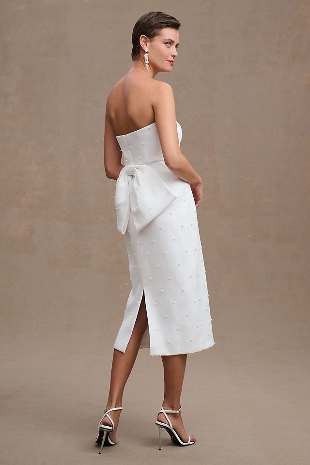 Sachin & Babi Gemma Pearl Midi Dress - Elegant Women's Formal & Party Wear for Weddings, Cocktails & Evening Events
