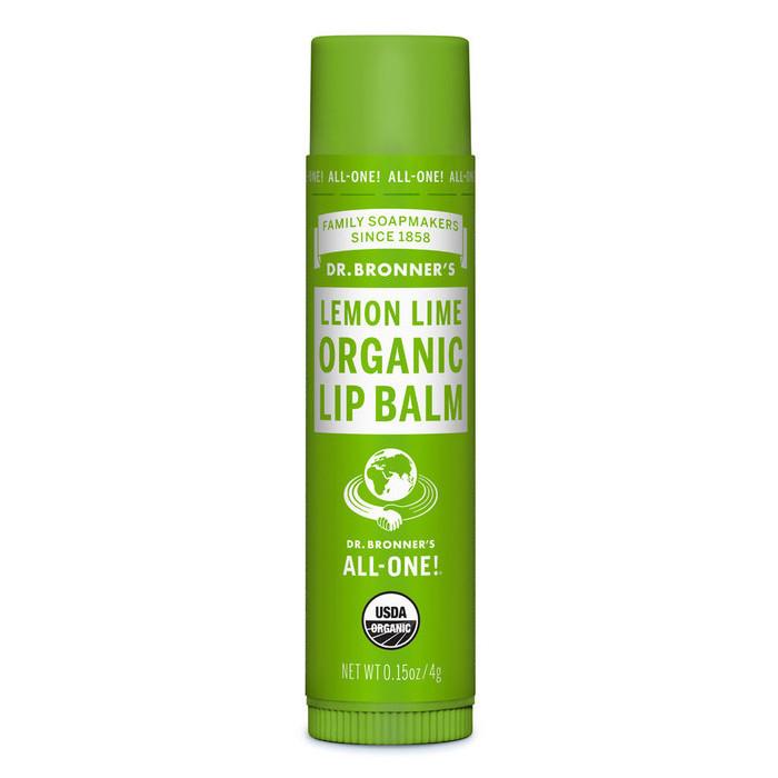 Organic Lip Balm by Dr. Bronners - Lemon Lime Flavor for Hydration & Soft Lips | Natural Moisturizer for Dry, Chapped Lips | Perfect for Outdoor Activities, Travel & Daily Lip Care
