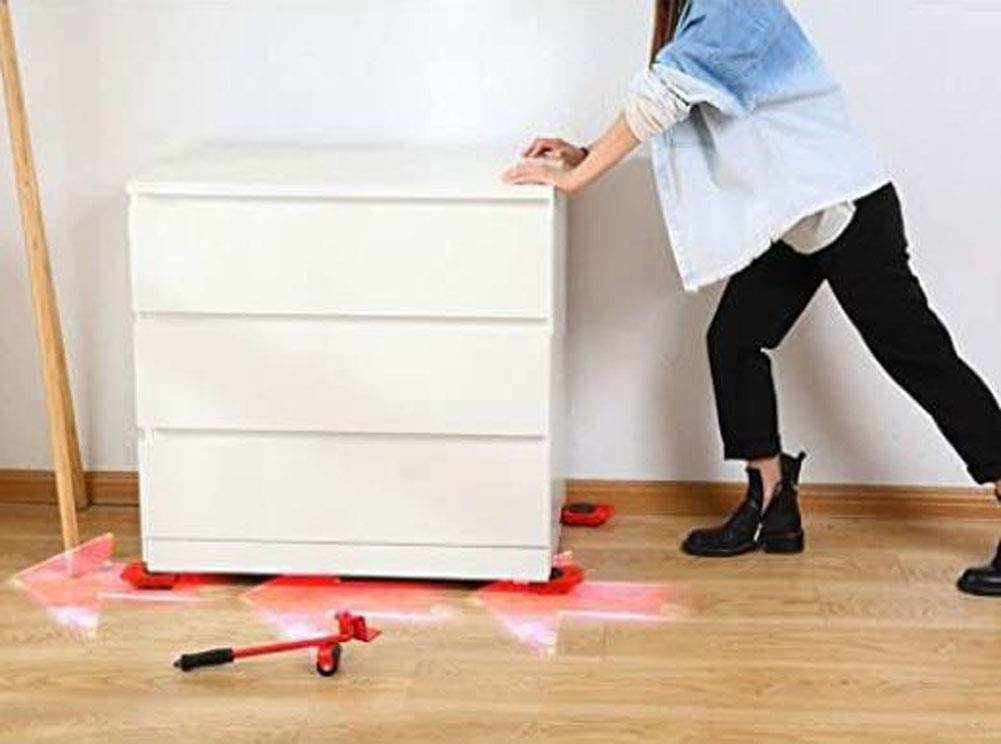 5-Piece Professional Furniture Moving Roller Set - Heavy Duty 440 lbs Capacity | Furniture Lifter & Mover Tools for Home, Office & Warehouse Use