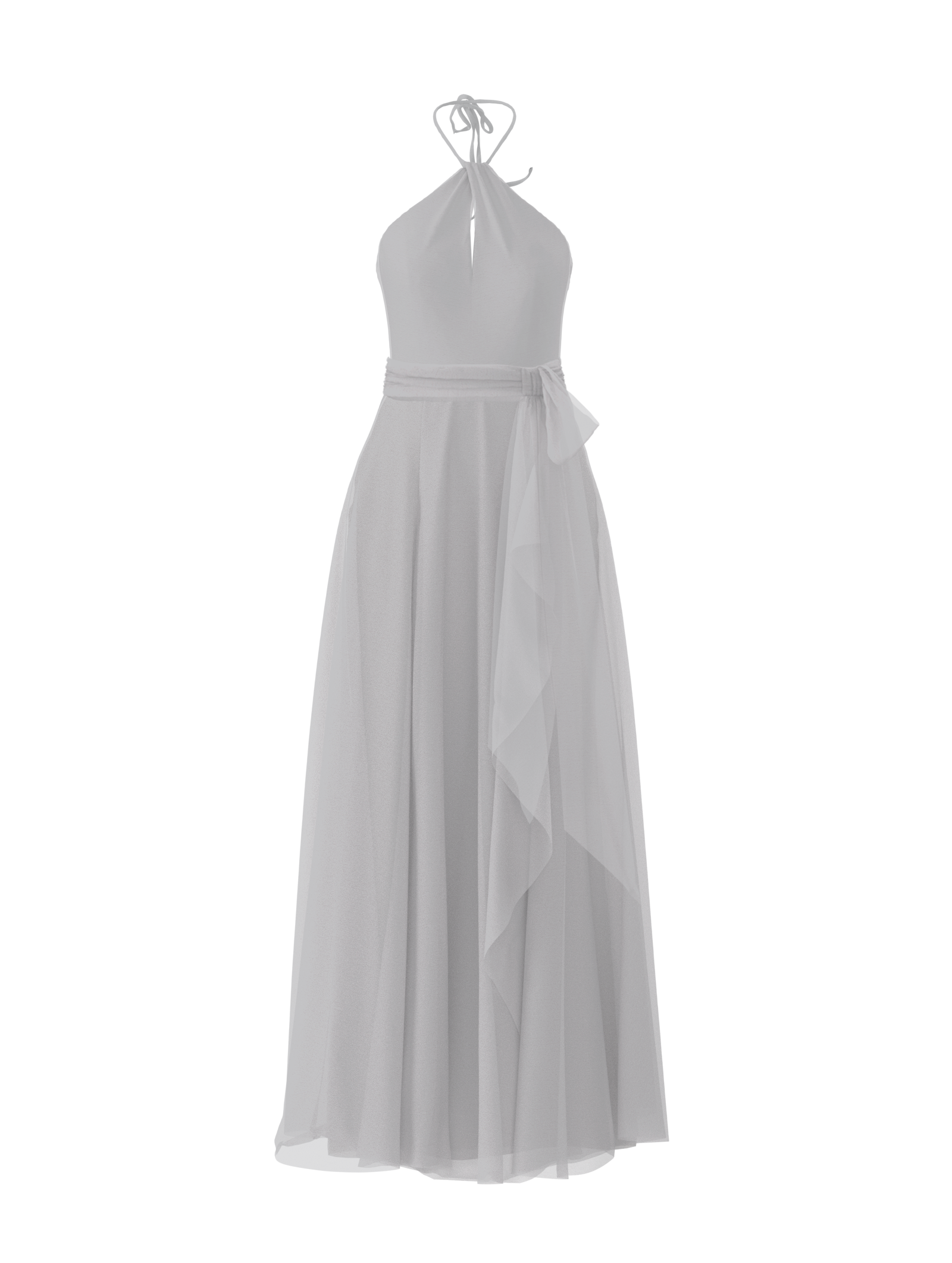 Colby Bodice with Jaycie Skirt and Sash Belt in Platinum - Elegant Women's Fashion Set for Parties, Weddings & Special Occasions