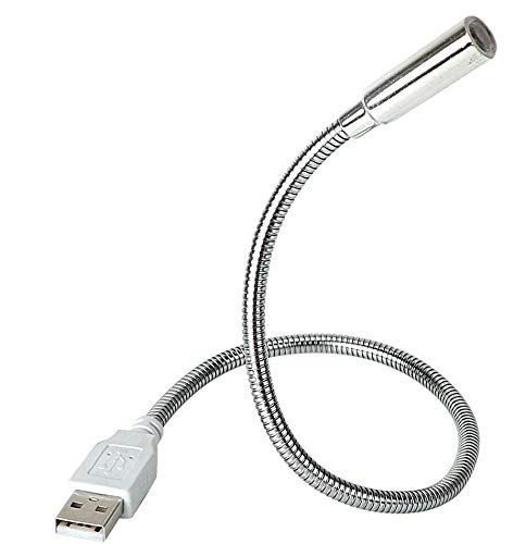 USB Flexible Bright LED Night Light Lamp - Portable Metal PC Modern Keyboard Light for Laptop with Gooseneck Tube, Ideal for Home Office, Gaming, and Reading