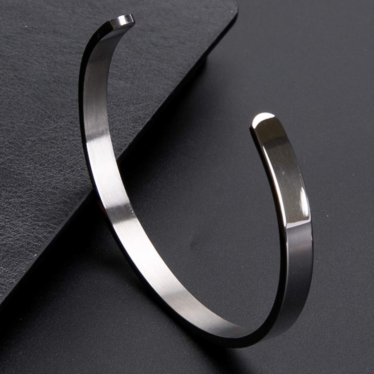 Custom Inspirational Bracelet for Women - Personalized Engraved Mantra Cuff Bangle - Thoughtful Gift for Mom, Wife, Her - Birthday, Mother's Day Jewelry - Perfect for Daily Wear, Meditation & Special Occasions