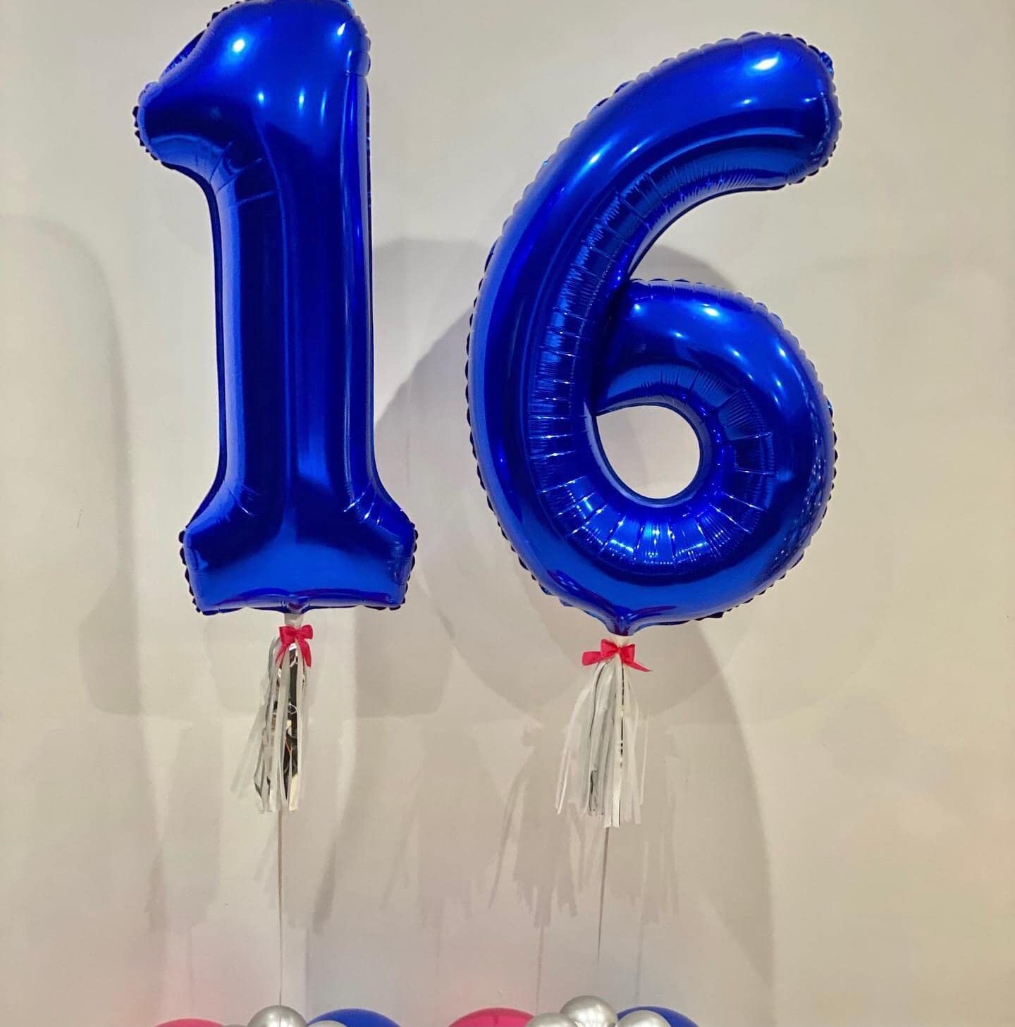 40 Inch Navy Blue 16 Number Balloons - Giant Jumbo Foil Mylar Helium Balloons for 16th Birthday, Anniversary & Party Decorations - Perfect for Indoor/Outdoor Celebrations, Graduations & Photo Backdrops