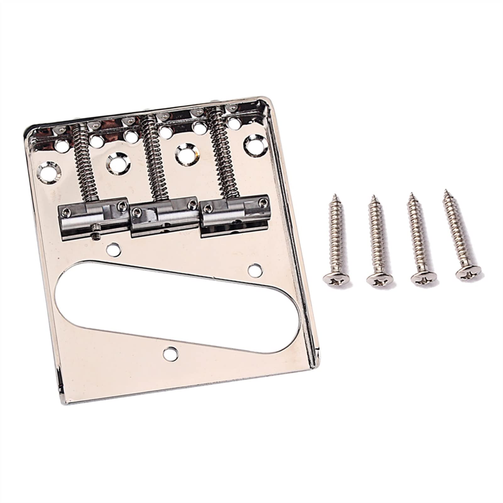 3 String Electric Bass Guitar Saddle Bridge with Screws - Replacement DIY Guitar Parts for Bass Bridge Repair | Perfect for Home Studio, Live Performances & Music Education