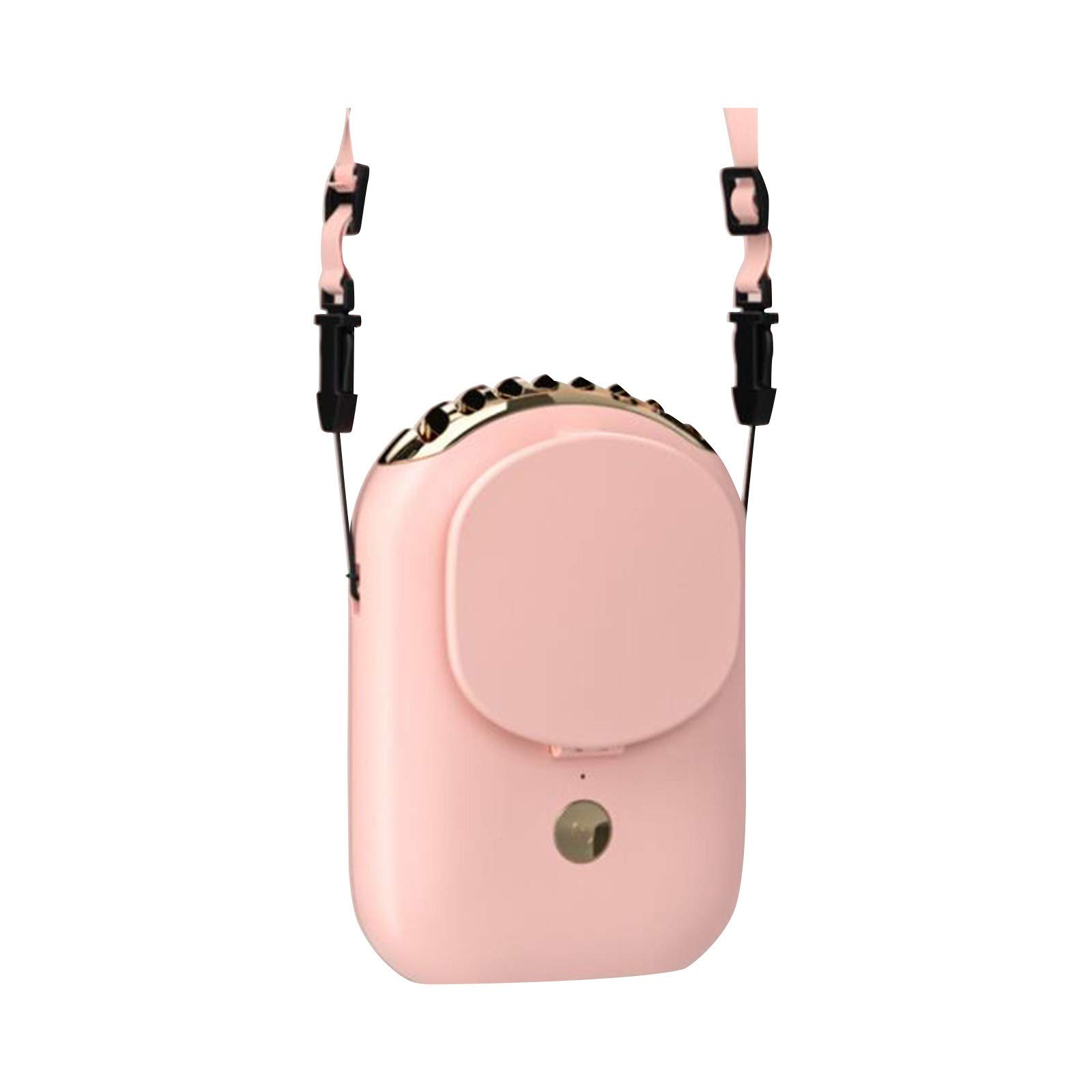 Rechargeable Neck Fan with Mirror - Portable Desktop Fan for Home & Office