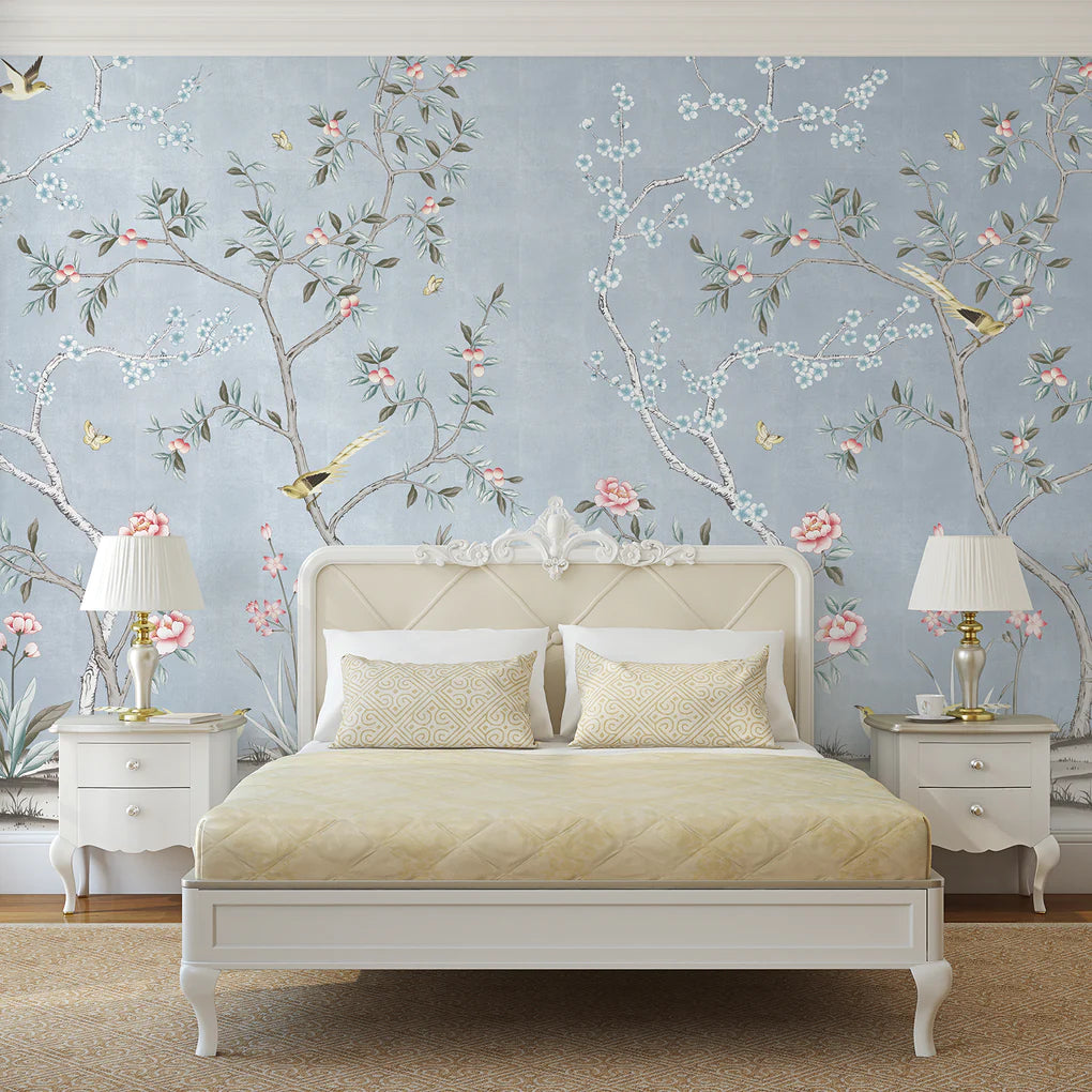 Self-Adhesive Garden Wall Mural - Easy Peel & Stick Wallpaper for Home Decor, Living Room, Bedroom & Nursery - Nature Inspired Botanical Design for Indoor Walls