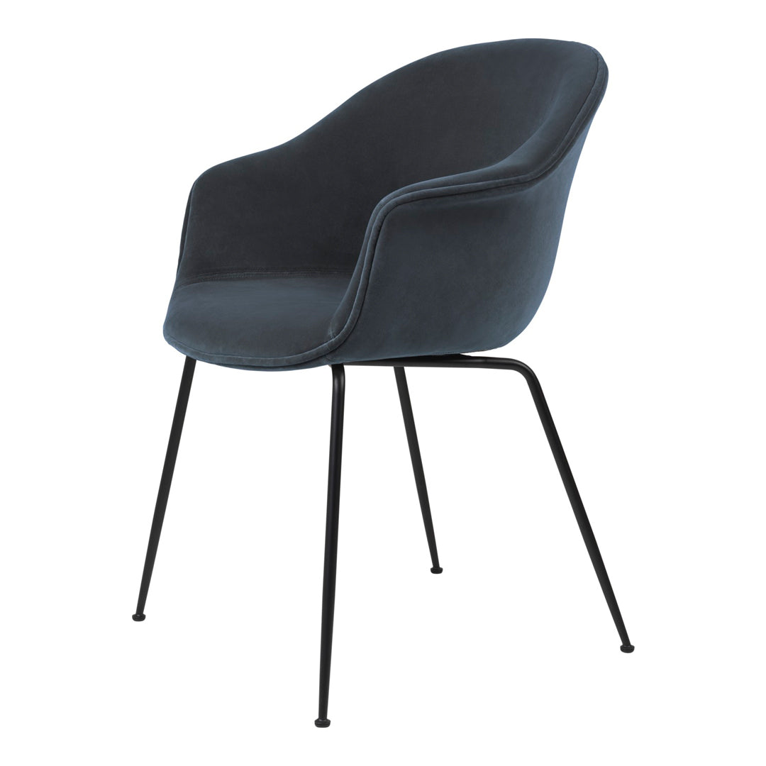 Bat Dining Chair with Conic Base - Fully Upholstered Modern Kitchen & Dining Room Furniture for Home Decor