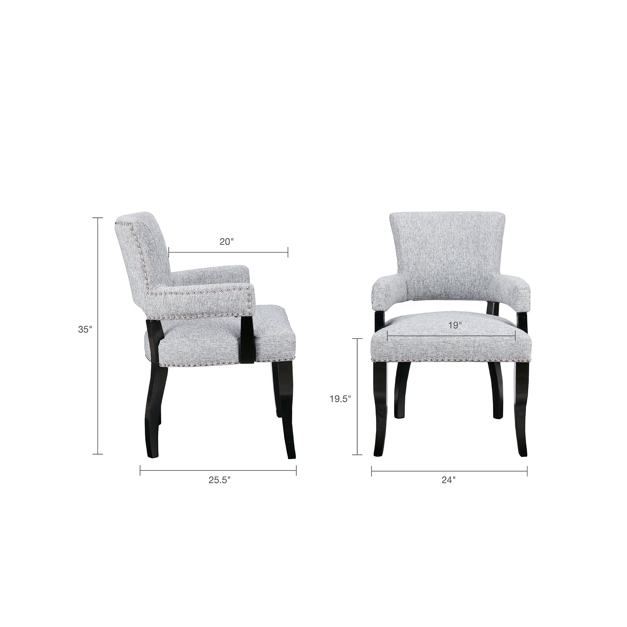 Dawson Arm Dining Chair - Modern Upholstered Side Chair for Kitchen, Dining Room & Office - Comfortable & Stylish Seating Solution