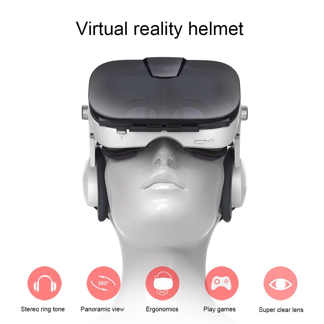 Lunette 3D VR Headset - Wireless Bluetooth Virtual Reality Glasses for iPhone 13 Pro Max/13 Pro/13/12/11 & Samsung Galaxy S21/Huawei/Xiaomi - Immersive Gaming & 360° Video Experience (Color: A, Size: iOS)