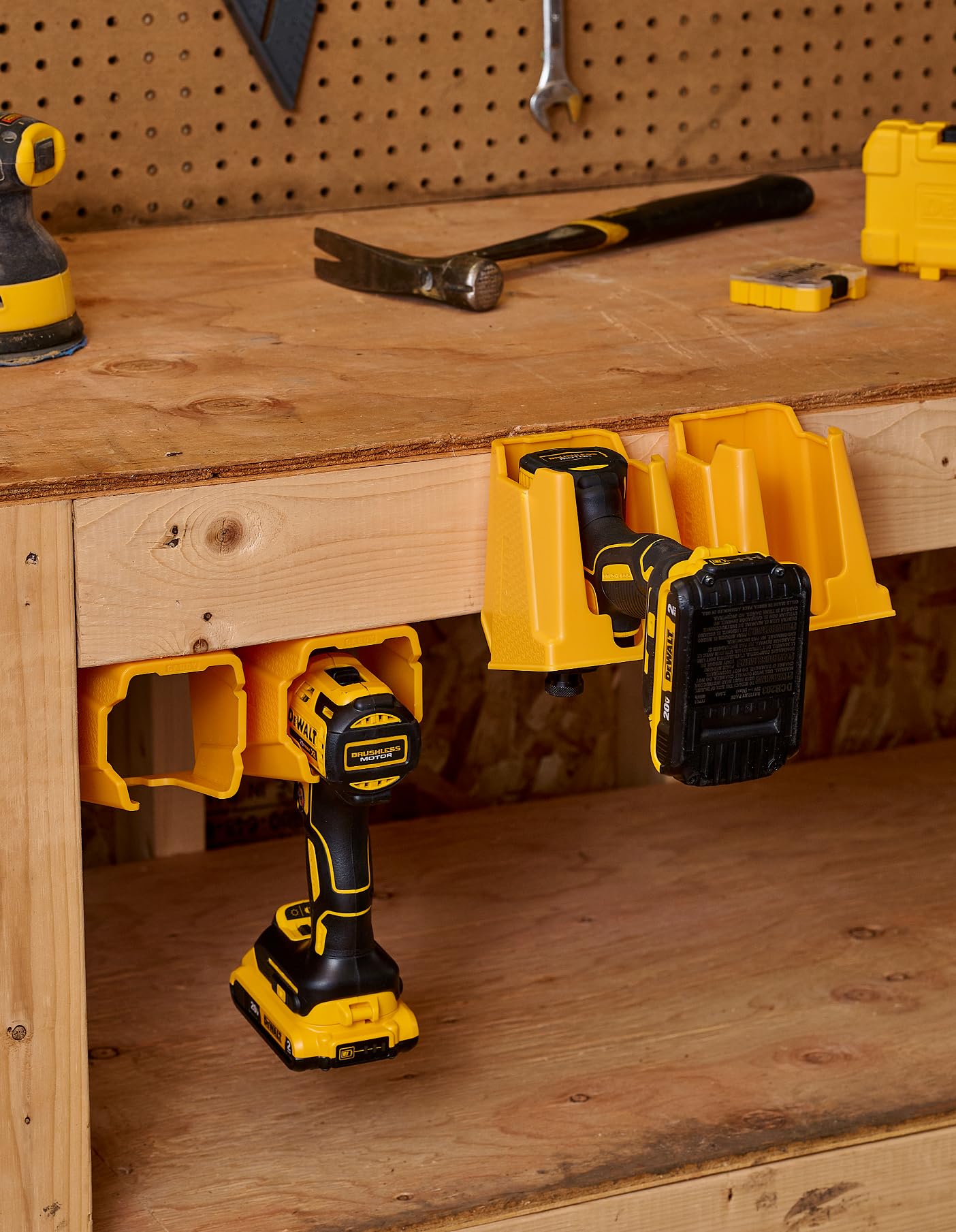 Universal Power Tool Holder & Impact Holster - Heavy Duty 2-Pack Drill Caddy for Garage, Workshop & Job Site - Fits Most Cordless Drills & Tools - Perfect for DIY, Construction & Home Organization