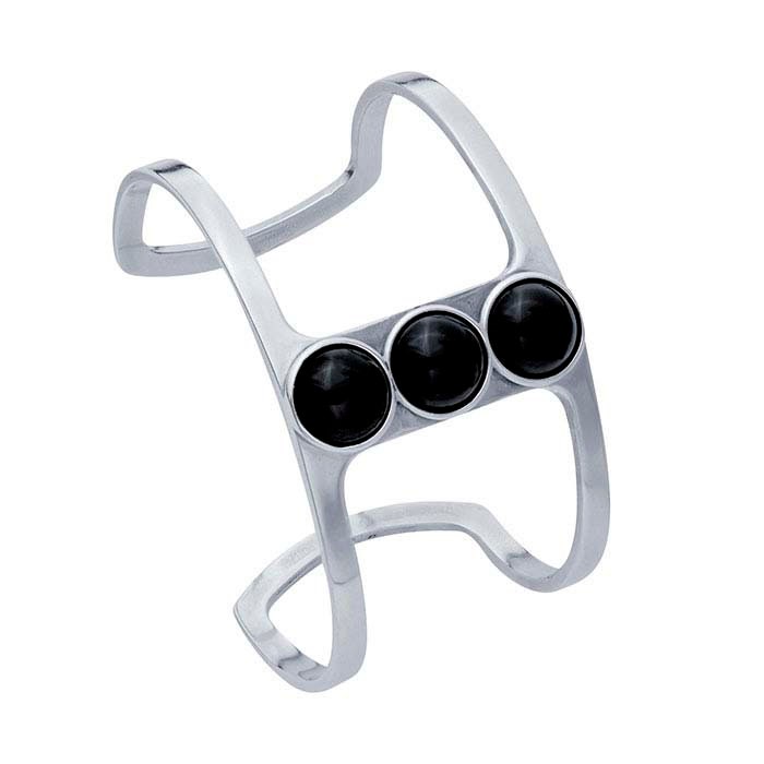 Sterling Silver Open Cuff Bracelet Mounting - 10mm Round Cabochon Blank Jewelry Setting for DIY Custom Jewelry Making - Perfect for Handmade Rings, Pendants & Bracelets