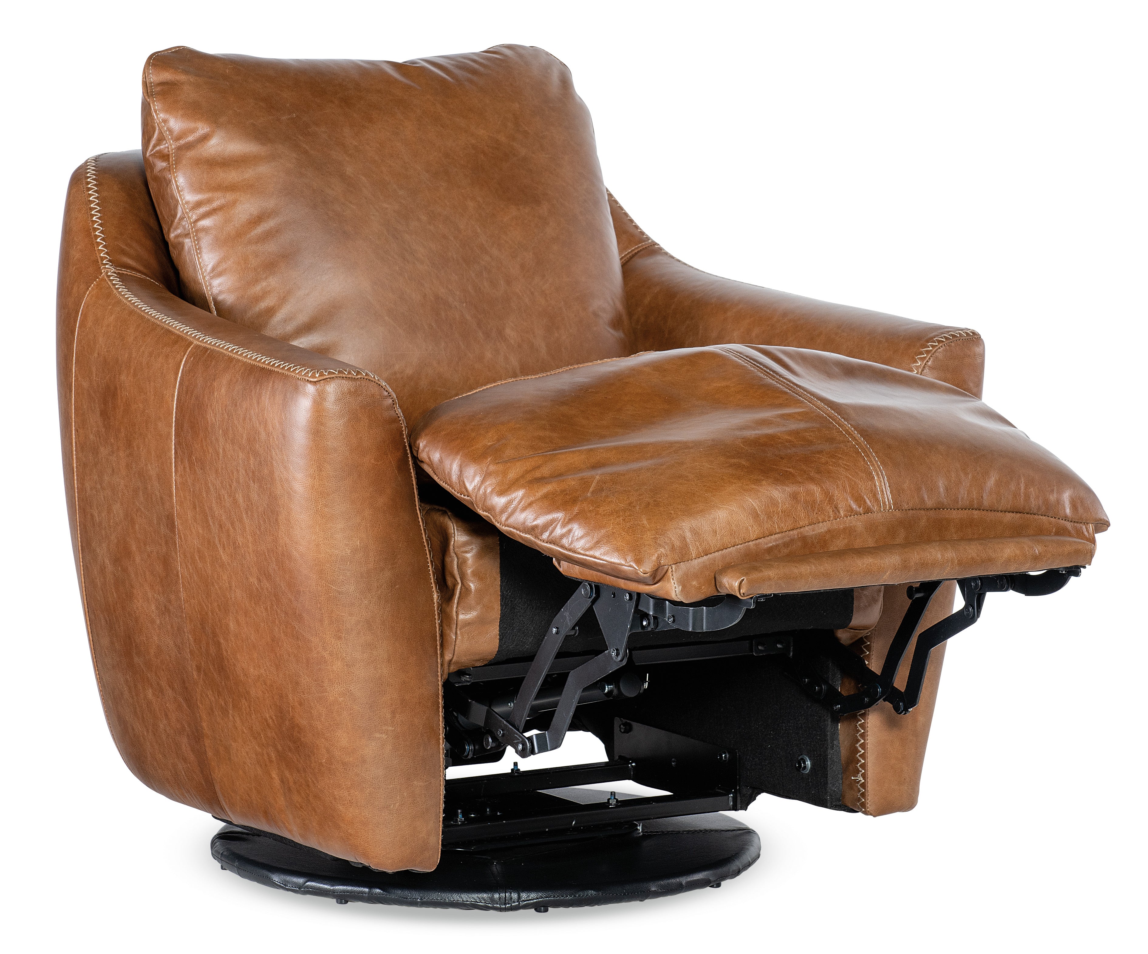 Beau Swivel Recliner Chair with Power Footrest - Comfortable Electric Massage Recliner for Living Room, Home Theater, and Office Relaxation