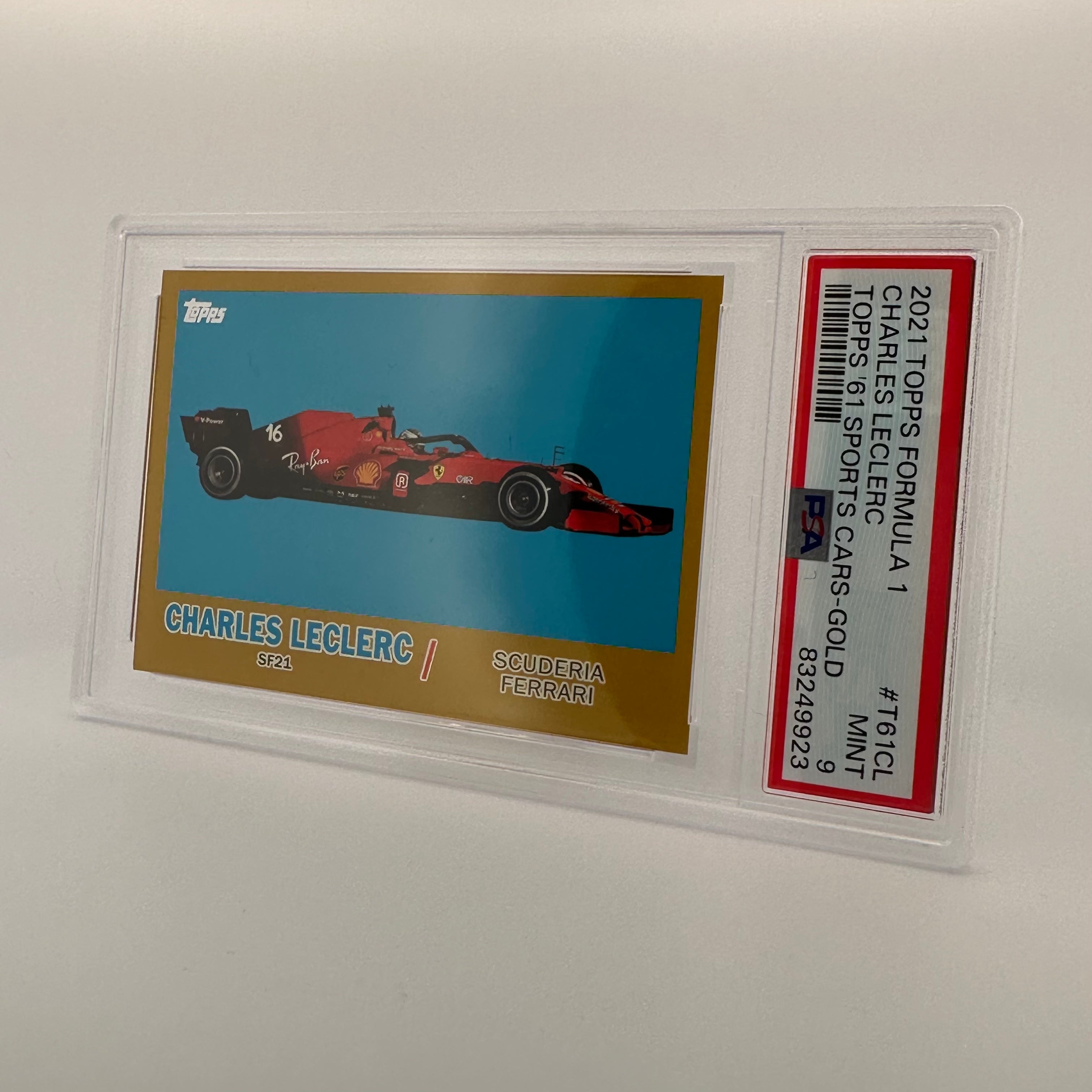 PSA 9 Graded 1961 Charles Leclerc #T61CL Sports Cars Trading Card - 30/50 Limited Edition Gold Foil - Perfect for Collectors & Formula 1 Memorabilia Displays