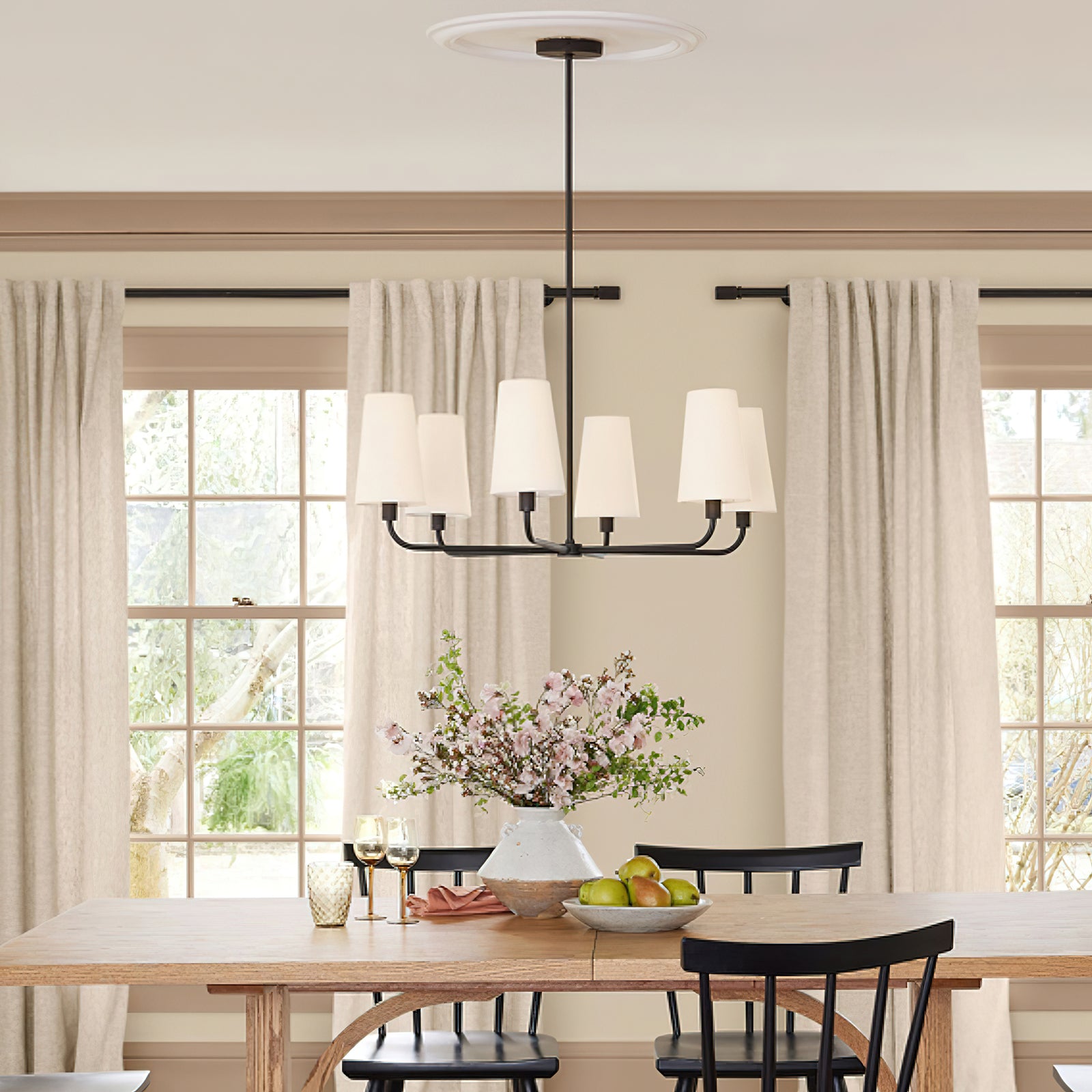 Ansel Chandelier - Modern Crystal Ceiling Light Fixture for Dining Room & Living Room | Elegant Lighting Decor for Home & Office