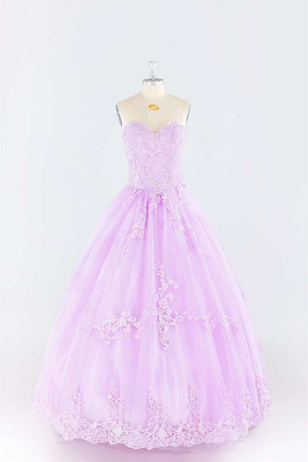 Elegant Women's Lace Applique Quinceañera Dress - Sweetheart Neckline Prom Ball Gown for Formal Dances, Weddings & Special Occasions
