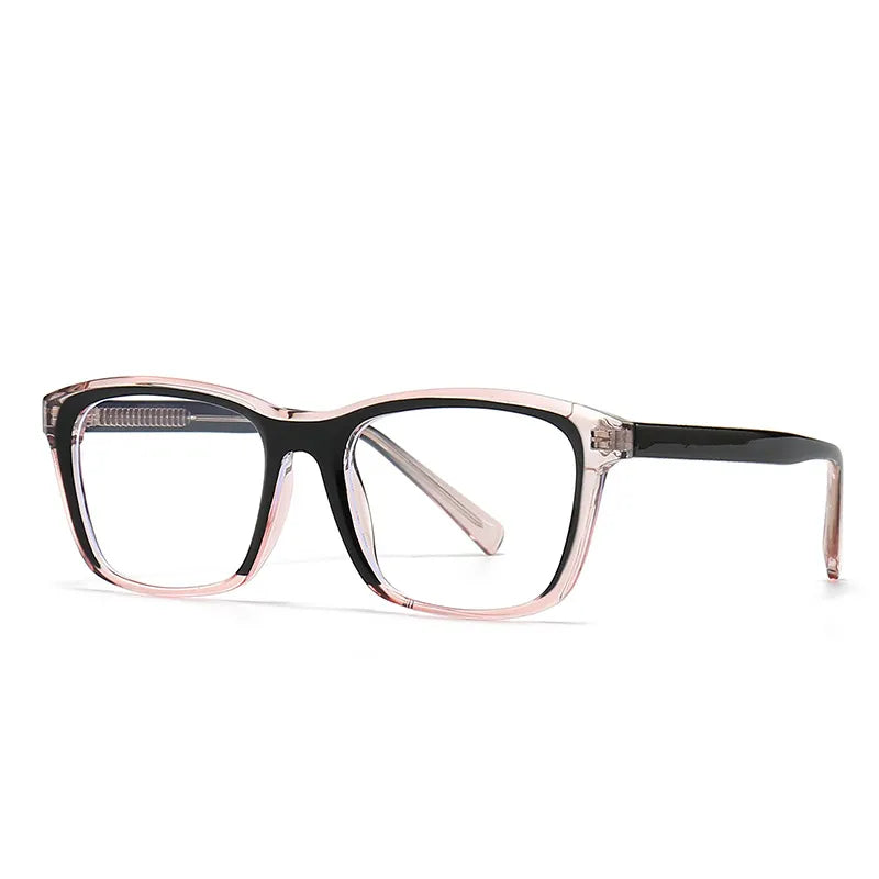 CCspace Unisex Full Rim Square Plastic Eyeglasses 56841 - Stylish & Lightweight Frames for Men & Women - Perfect for Reading, Work & Everyday Wear