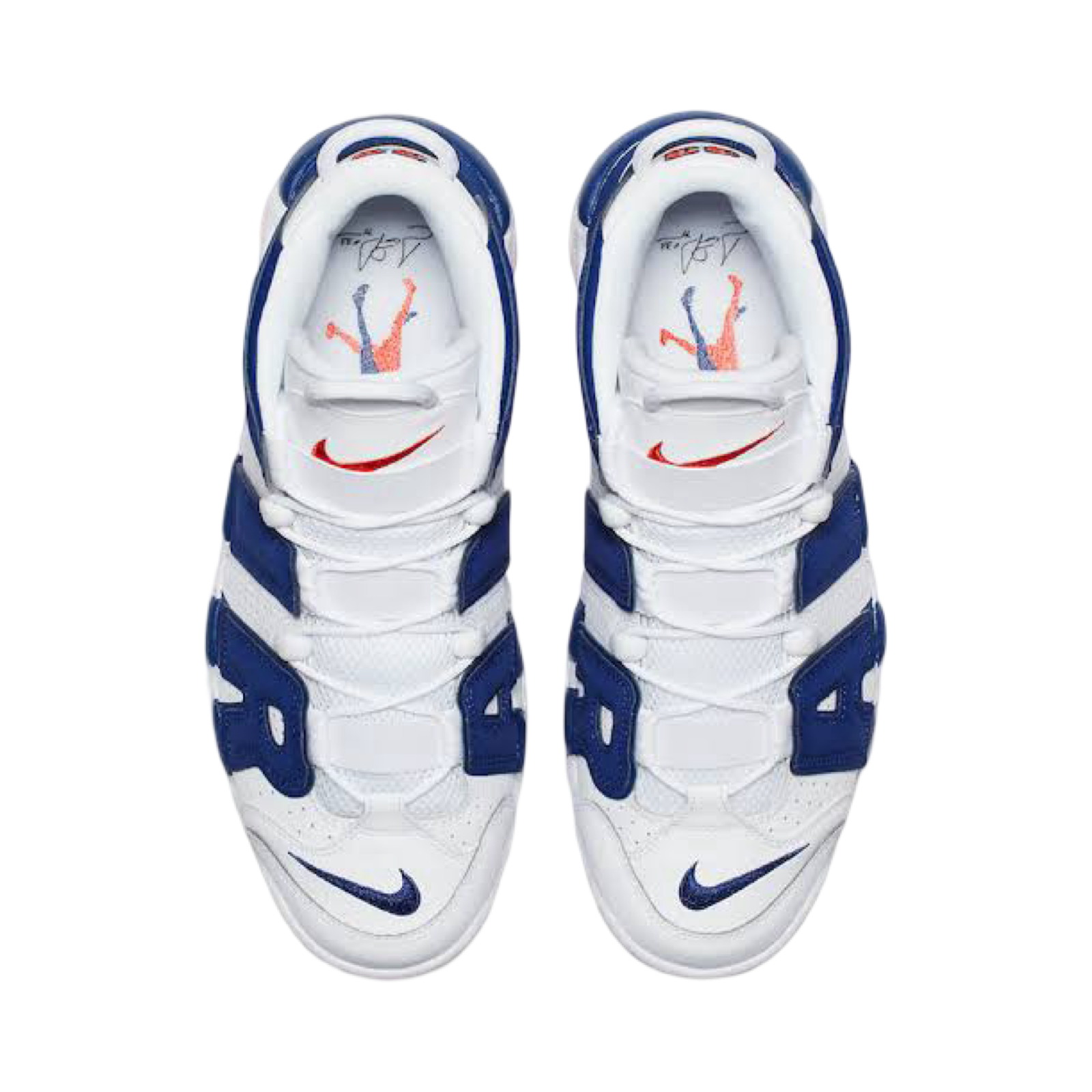 Nike Air More Uptempo '96 'Knicks' Basketball Shoes - White/Deep Royal Blue Retro Sneakers for Men | Streetwear & Basketball Performance
