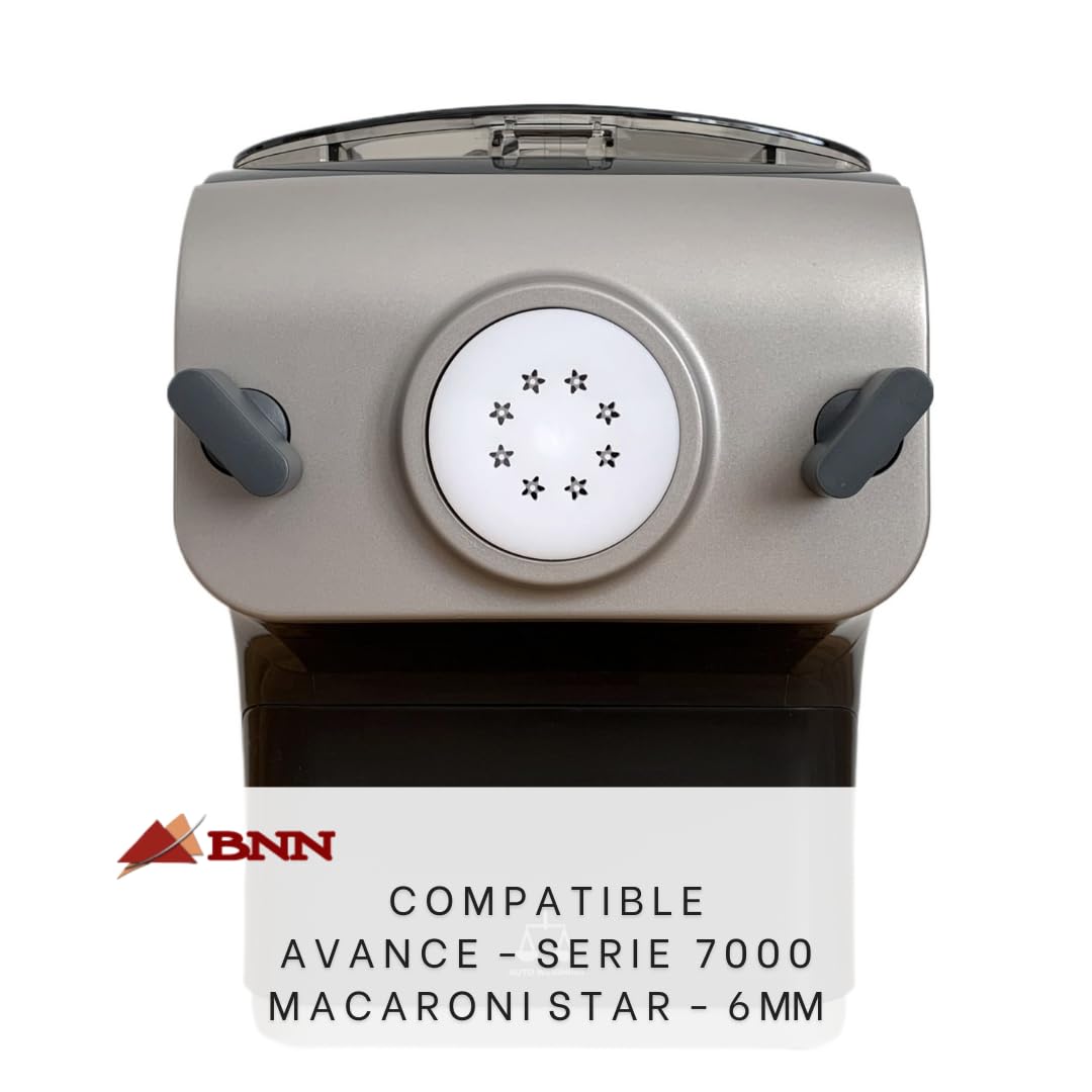 BNN - Macaroni Star Pasta Disc 6mm (AMMACS06) - Compatible with Philips Pasta Maker - Perfect for Homemade Star-Shaped Macaroni, Kids Meals & Italian Cooking