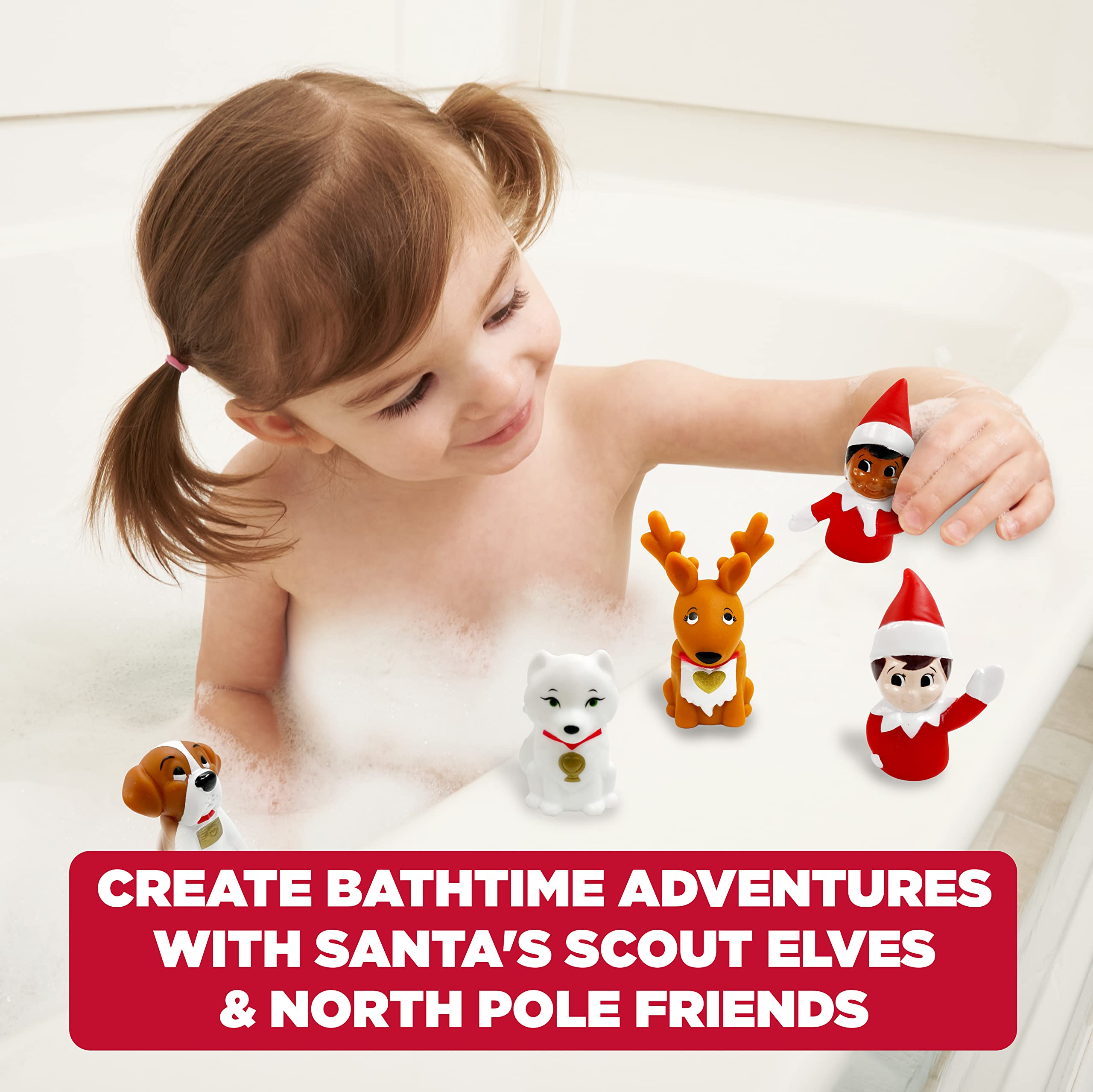 Elf On The Shelf Finger Puppets Set of 10 - Christmas Party Favors, Educational Toys, Bath Time & Pool Floating Toys, Storytelling Props for Kids - Perfect for Holiday Gifts, Classroom Activities & Water Play