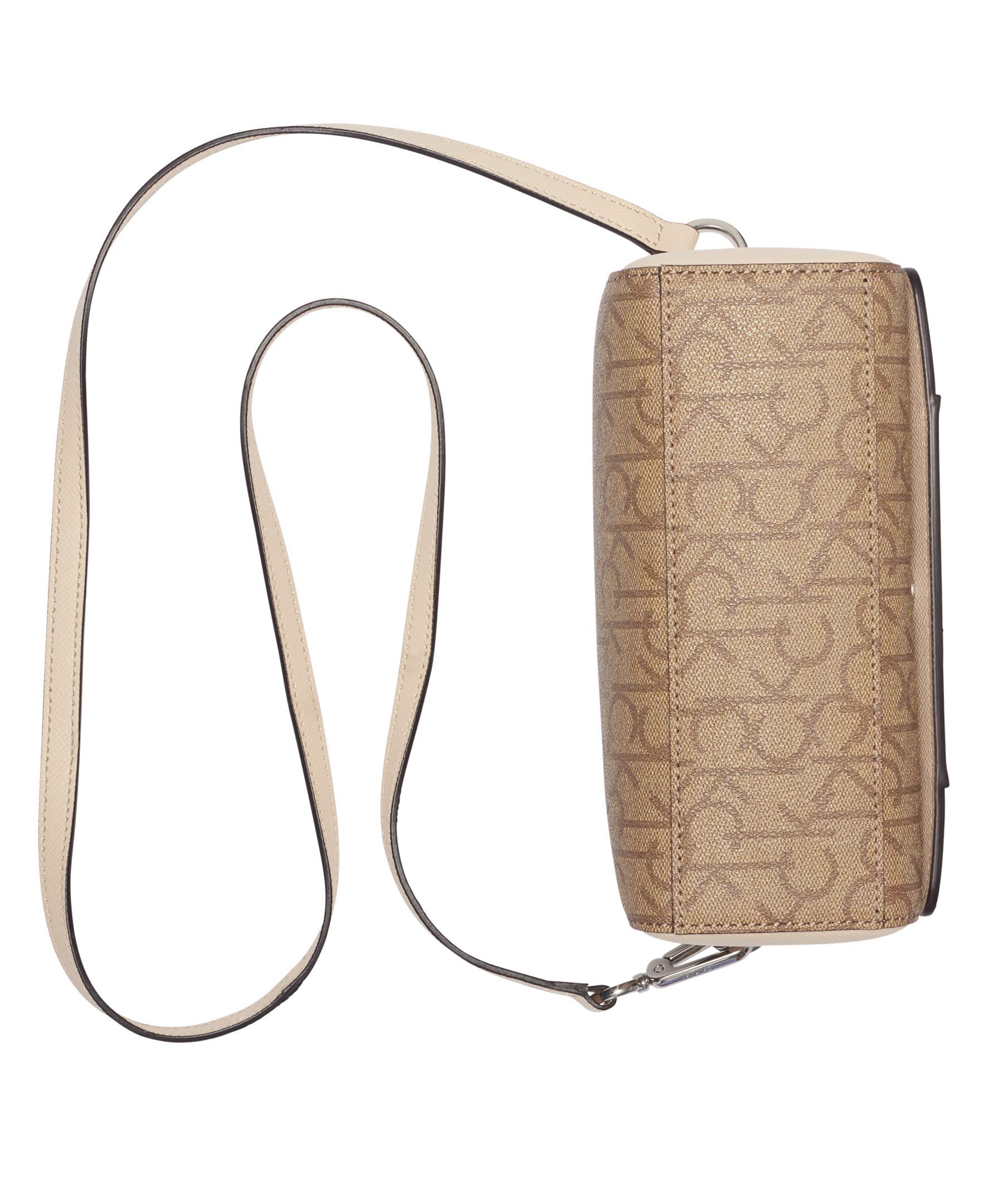 Calvin Klein Clara Signature Monogram Key Item Demi Shoulder Bag for Women | Stylish Crossbody Purse for Work, Travel & Everyday Use | Fashionable Handbag with Adjustable Strap