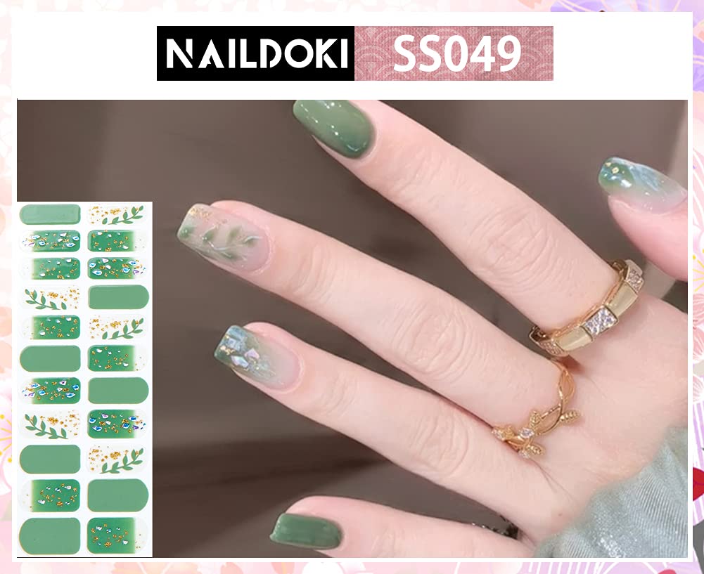 NAILDOKI 3D Nail Stickers - Self-Adhesive Nail Art Decals for Women & Girls | Beautiful Fashion Nail Wraps for Parties, Weddings & Everyday Wear