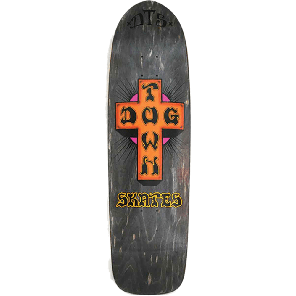 Dogtown Big Boy DK 9.04x32.46 Skateboard Deck - Black Stain with Orange Accents | Perfect for Street Skating & Park Tricks