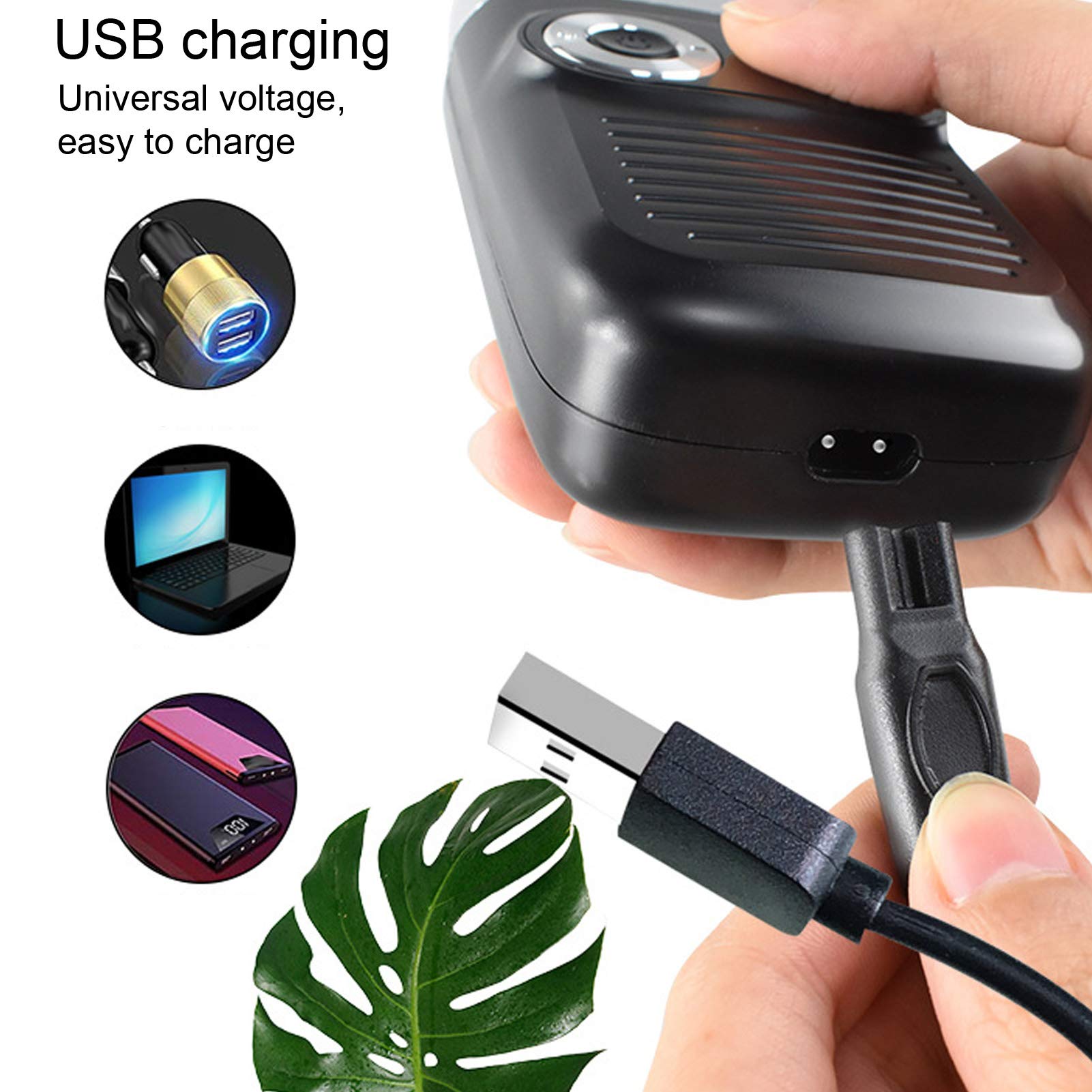 2-in-1 Electric Shaver & Beard Trimmer for Men with LCD Screen - Rechargeable USB Razor for Face, Neck & Chin Hair - Perfect for Travel, Home & Office Grooming