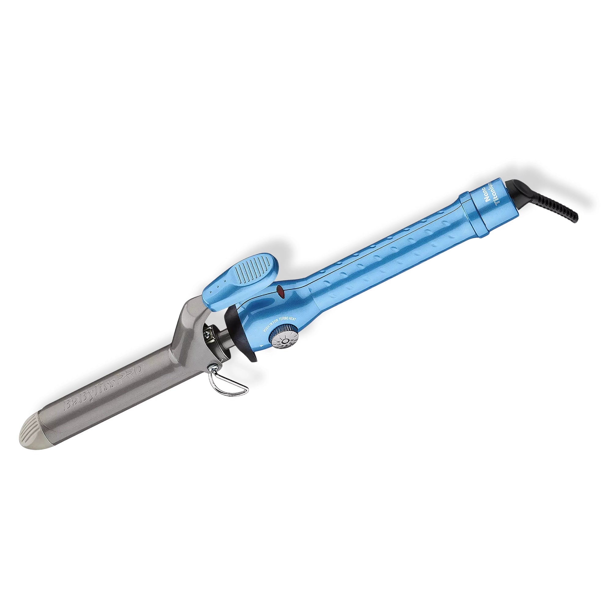 BaBylissPRO Nano Titanium 1 Inch Spring Curling Iron - Professional Hair Styling Tool for Salon-Quality Waves & Curls (Model BNT100S) - Perfect for Home Use, Weddings & Special Occasions