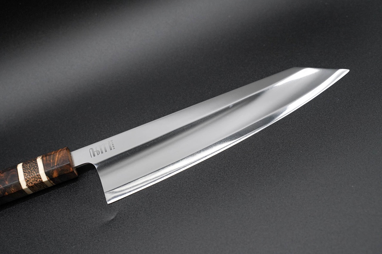 Premium Narra Chef Knife 240mm K-Tip Gyuto with S-Grind - High Carbon Stainless Steel Japanese Kitchen Knife for Professional Chefs & Home Cooking - Perfect for Slicing, Dicing, and Precision Cutting