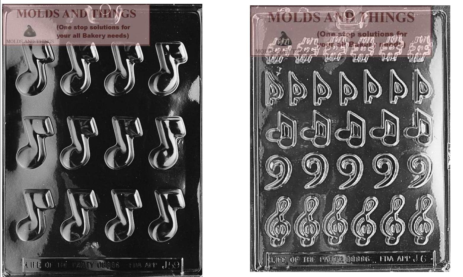 Musical Note Chocolate Candy Mold with Instructions - DIY Candy Making Kit for Birthday Parties, Weddings & Holiday Gifts