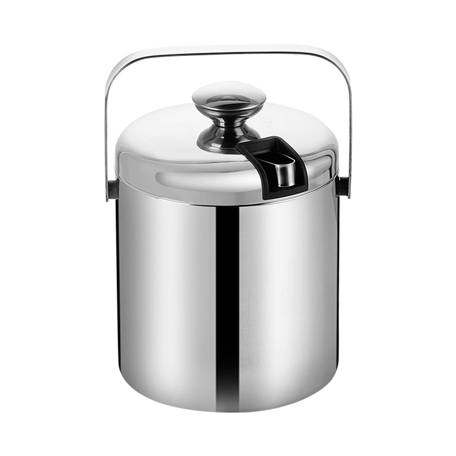 Premium Yolispa 304 Stainless Steel Double-Wall Insulated Ice Bucket with Chrome-Plated Tongs & Strainer - Perfect for Champagne, Wine, Beer Cooling at Parties, Weddings & Home Bars