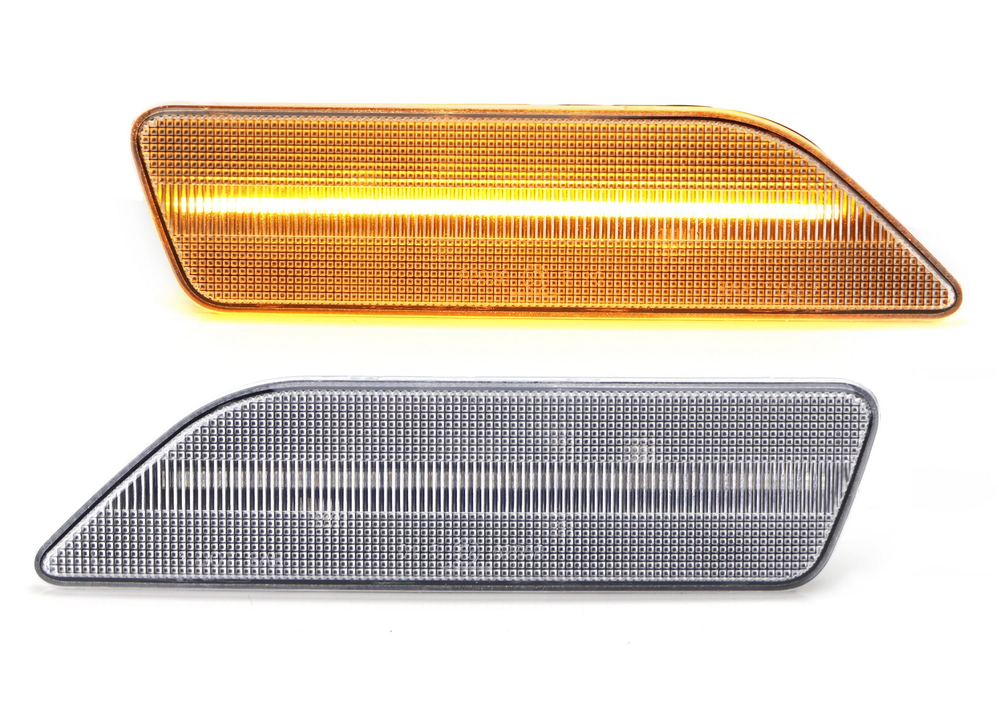 Amber LED Strip Front Side Marker Lights for 2006-2011 Mercedes CLS-Class - Clear Lens, Durable & Bright - Perfect for Night Driving & Custom Car Lighting Upgrades