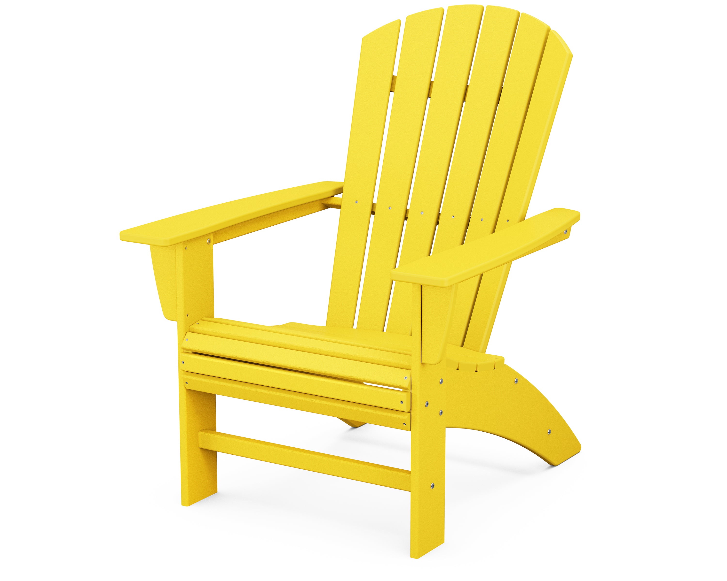 POLYWOOD Nautical Curveback Adirondack Chair - Durable Outdoor Furniture for Patio, Poolside & Beach - Weather-Resistant Plastic Adirondack Chair for Garden, Deck & Backyard Relaxation