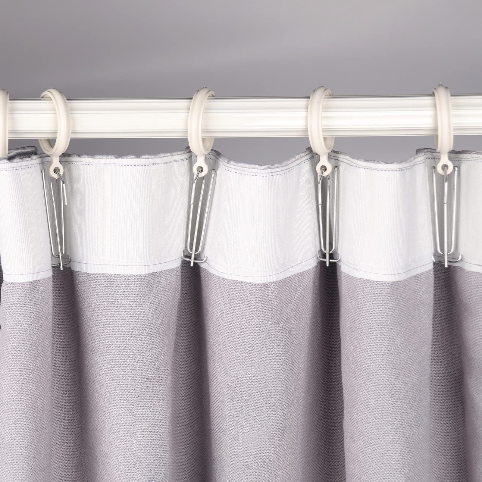 10 Meters/10.9 Yards White Pleat Tape for DIY Pinch Pleat Curtains - Includes 30 Stainless Steel 4-Prong Hooks | Perfect for Home Decor, Window Treatments & Custom Drapery Projects