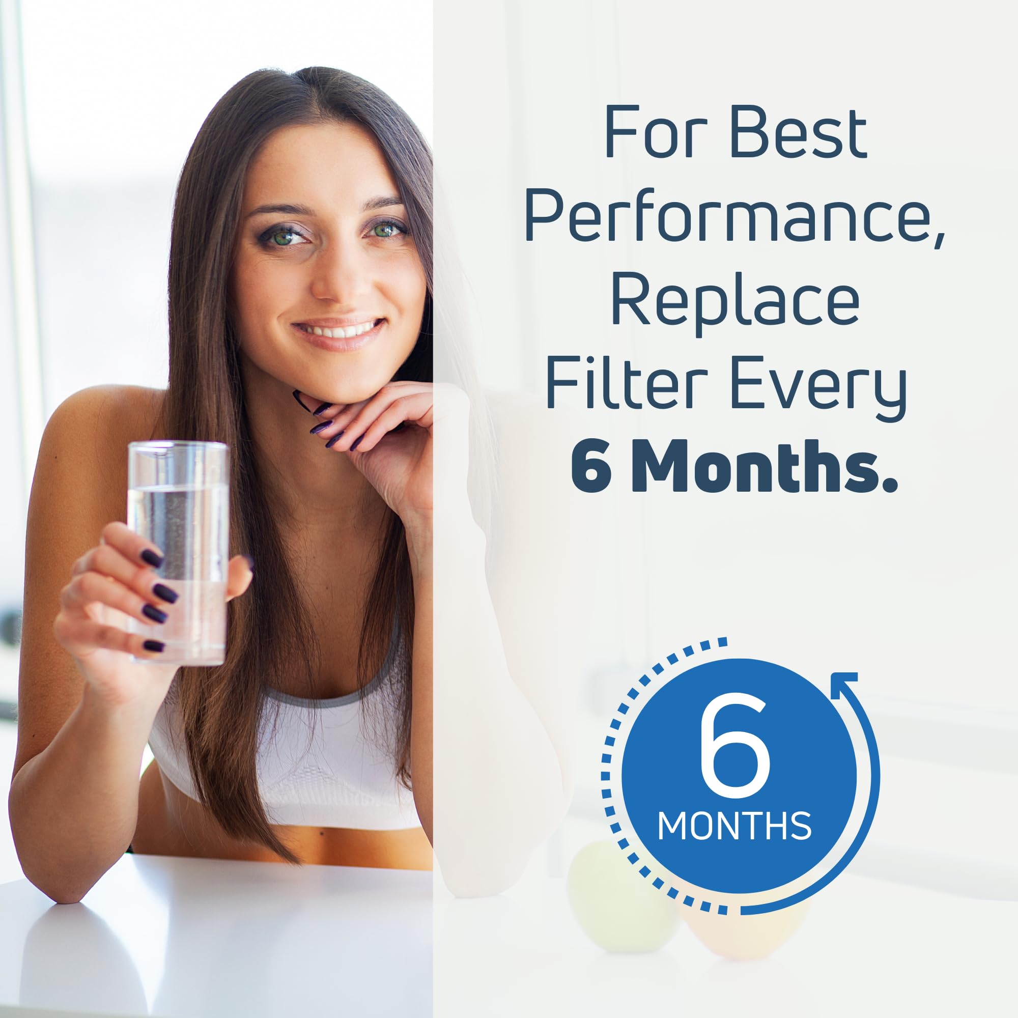 3-Pack GE MWF/MWFP Refrigerator Water Filter Replacement - Compatible with General Electric GSS25LSTDSS, GWF, GSE25HSDSS - Clean & Fresh Drinking Water for Home, Office, RV