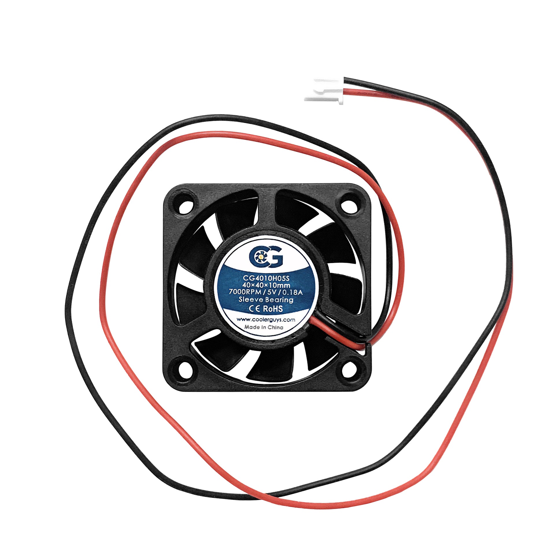 Coolerguys 40x40x10mm 5V 2-Pin High Speed Cooling Fan CG4010H05S - Perfect for PC Cooling, Electronics Projects & DIY Computer Builds