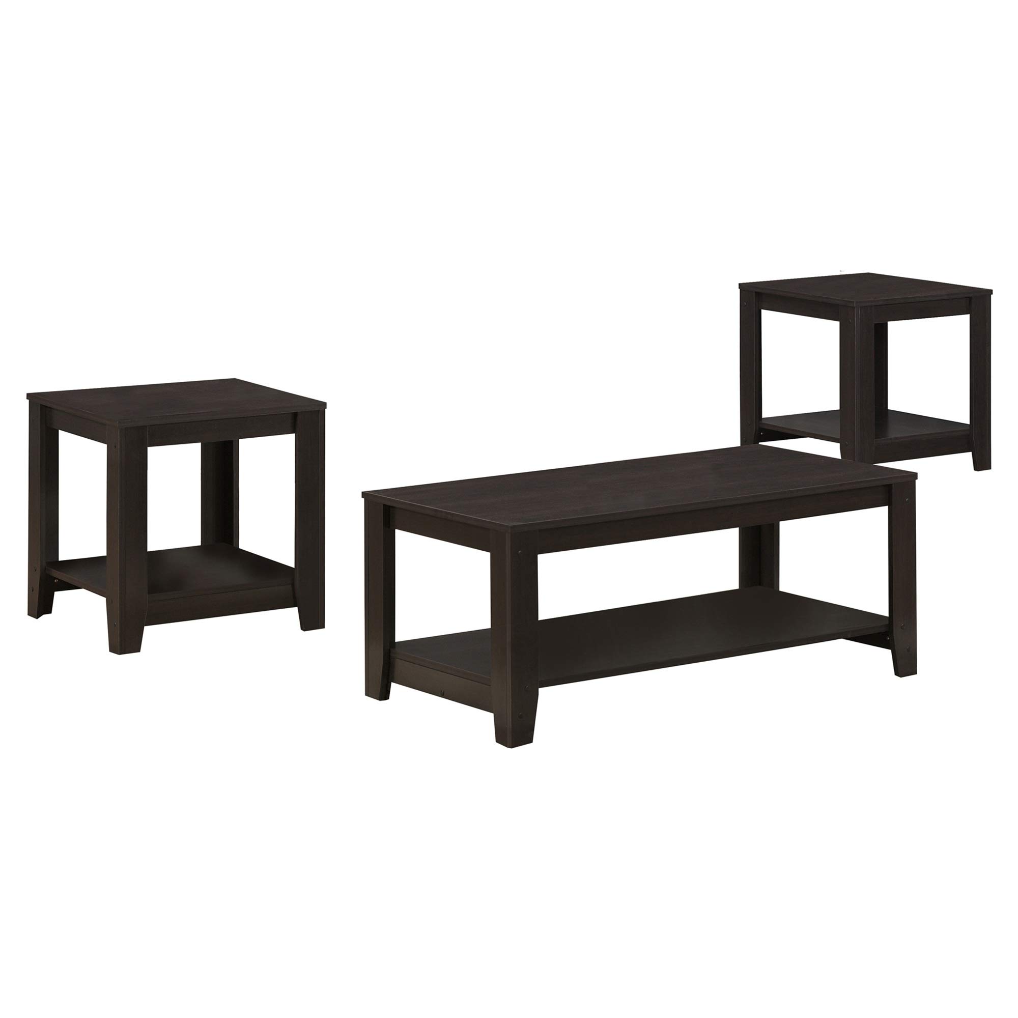 Ergode 3-Piece Dining Table Set - Espresso Finish for Kitchen, Dining Room, or Small Space