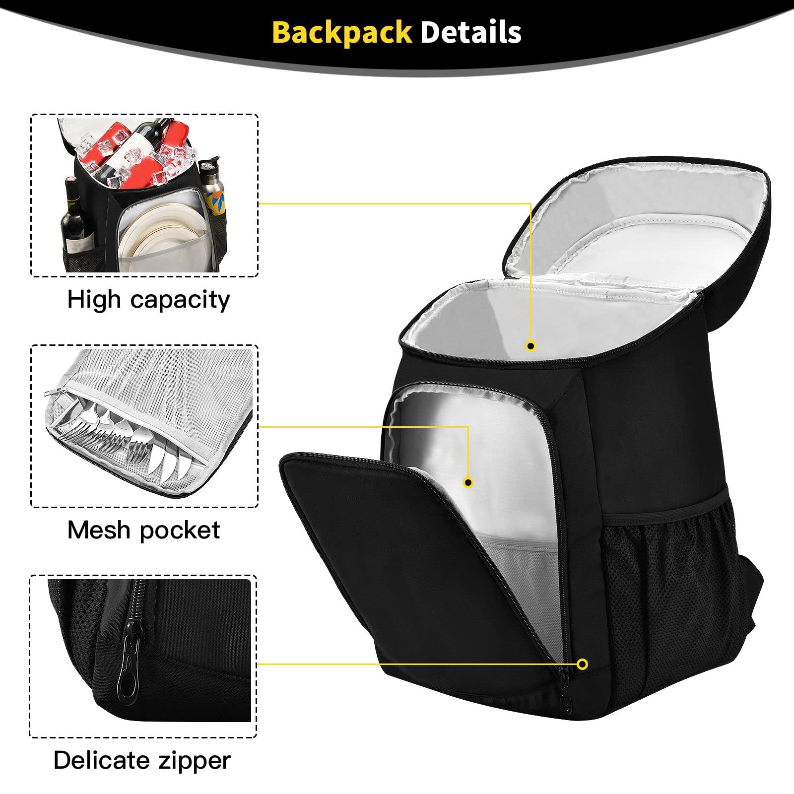 Romantic Christmas Cartoon Dogs Cooler Backpack - Waterproof Insulated Leak-Proof Soft Cooler Bag for Women & Men - Perfect for Camping, Beach, Fishing, Work & Picnics