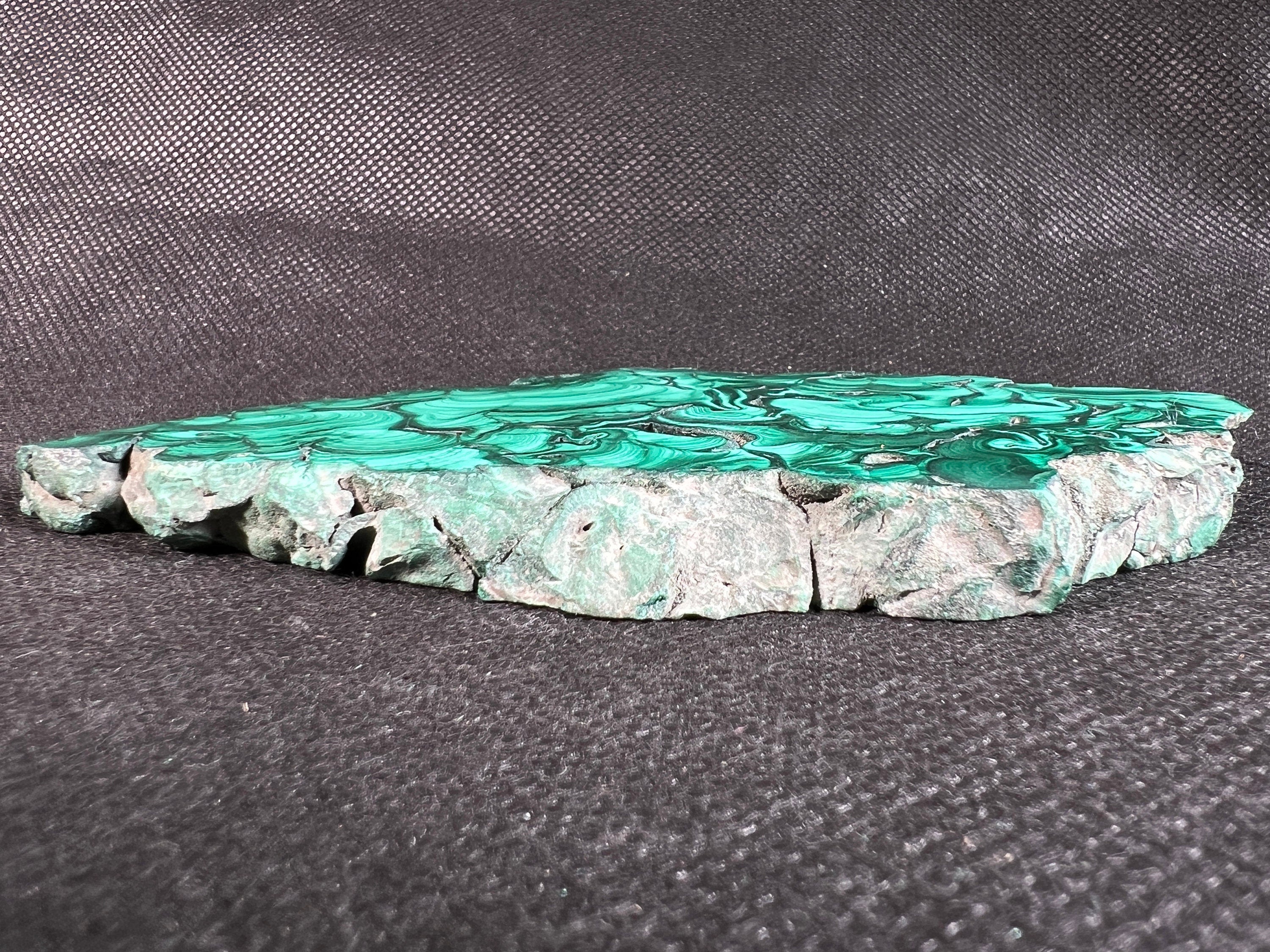 Premium MALACHITE Crystal Slab - Natural Green Malachite Stone for Jewelry Making, Unique Handcrafted Gift & Home Decor (50437) | Perfect for DIY Crafts, Meditation Spaces & Luxury Interior Design