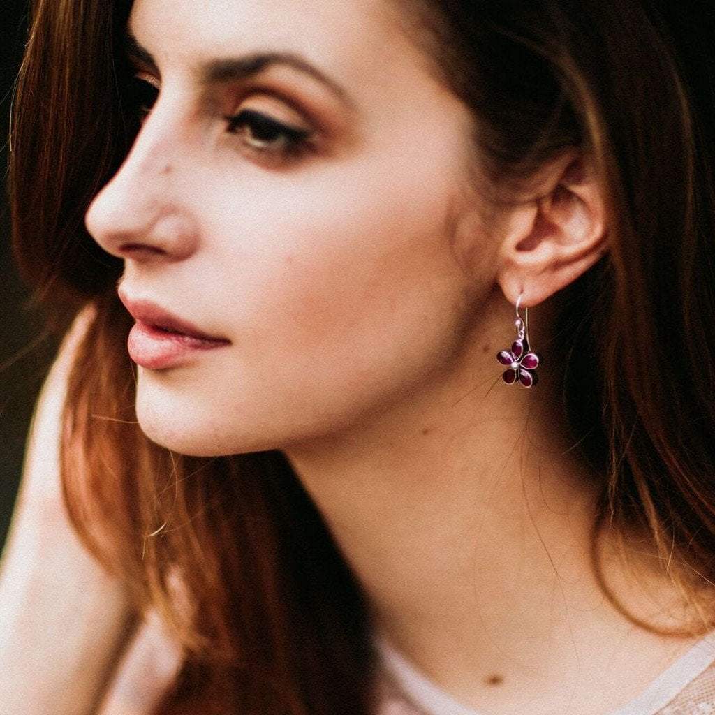 Exquisite Genuine Ruby Stud Earrings for Women - 14K Gold Plated Elegant Jewelry Gift for Birthday, Anniversary & Special Occasions | Perfect for Parties, Weddings & Date Nights