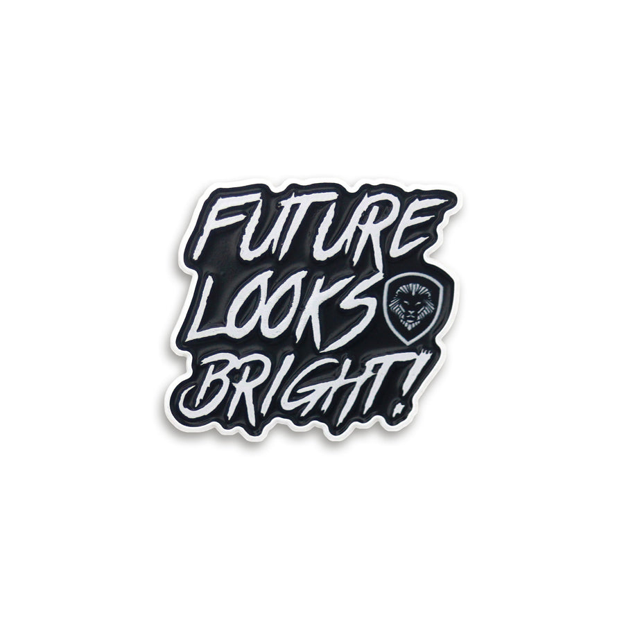 Future Looks Bright! Premium Enamel Pin (30x28mm) - Perfect for Backpacks, Jackets & Hat Decoration